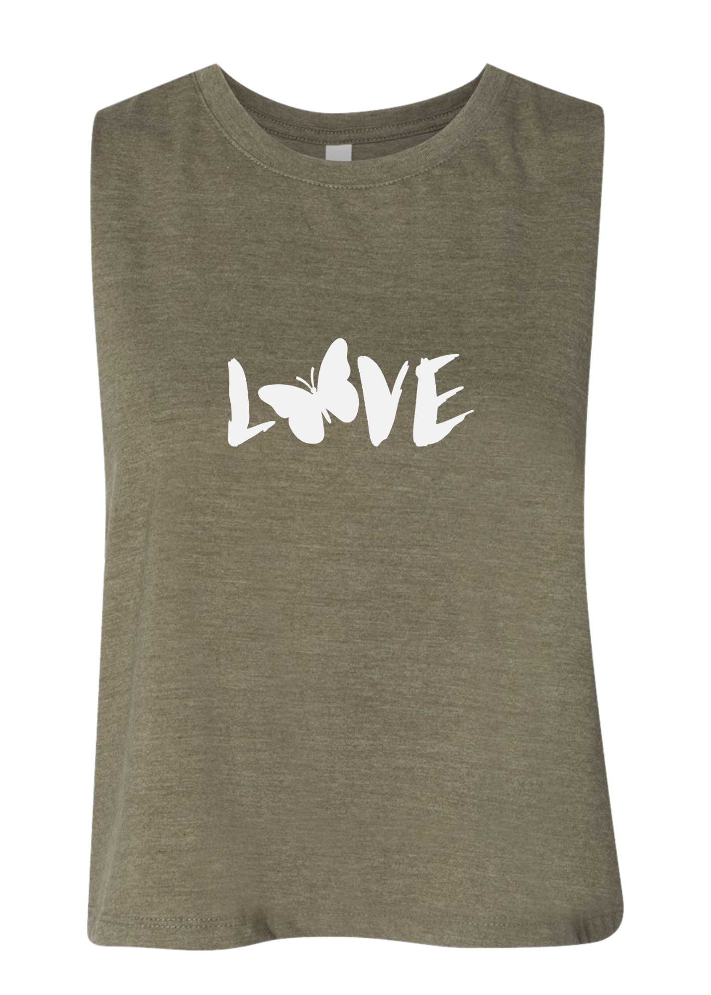 Racerback Crop Tank - Love 🦋