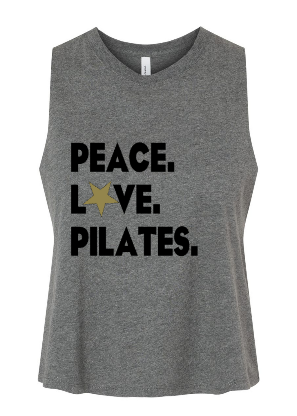 Racerback Crop Tank - Peace.Love.Pilates. ☯