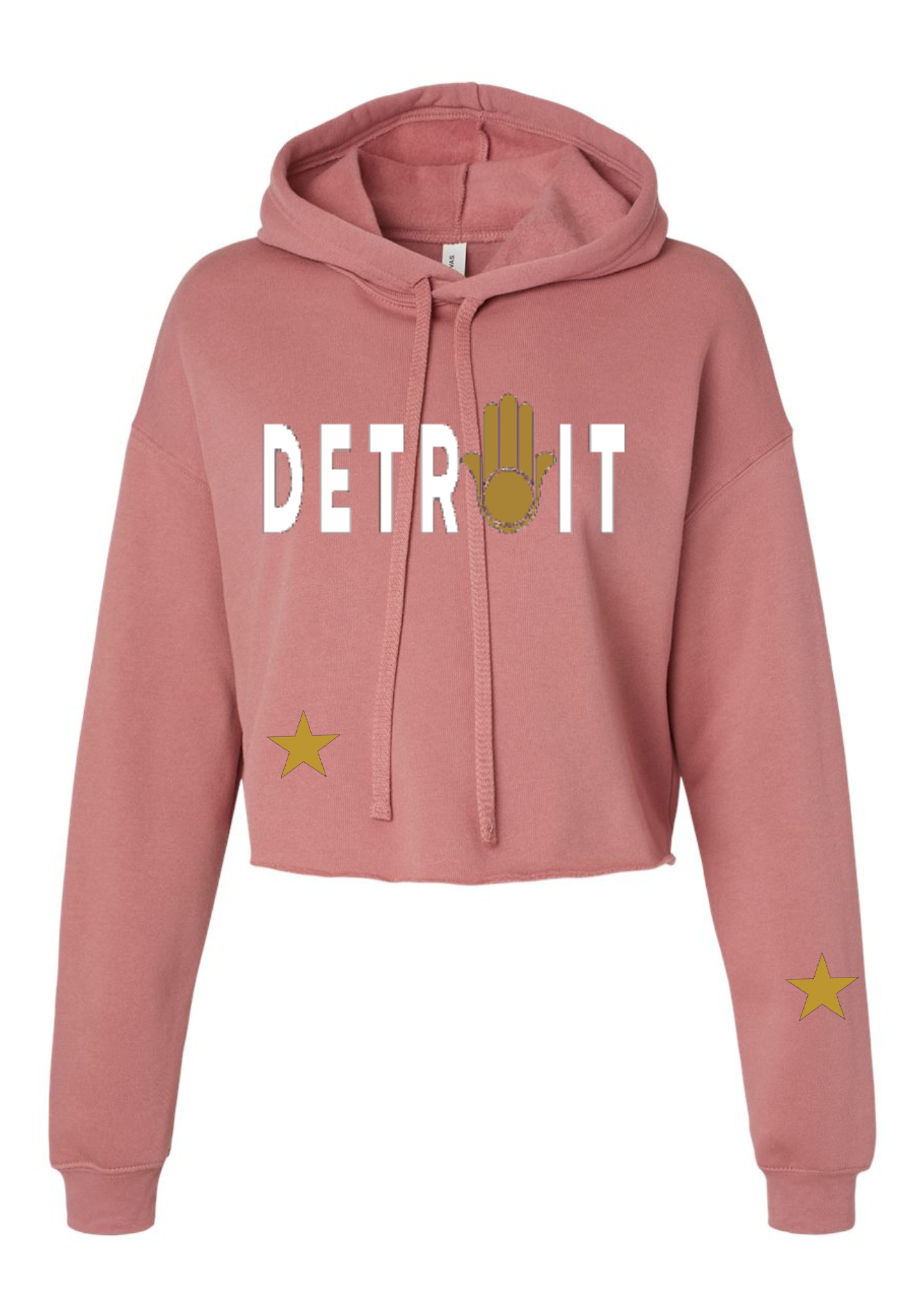 Crop Fleece Hoodie: Detroit