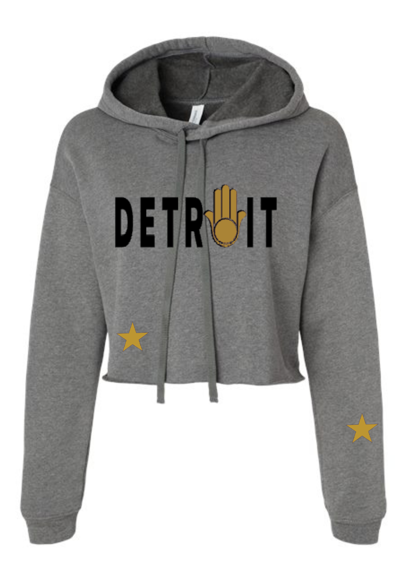 Crop Fleece Hoodie: Detroit