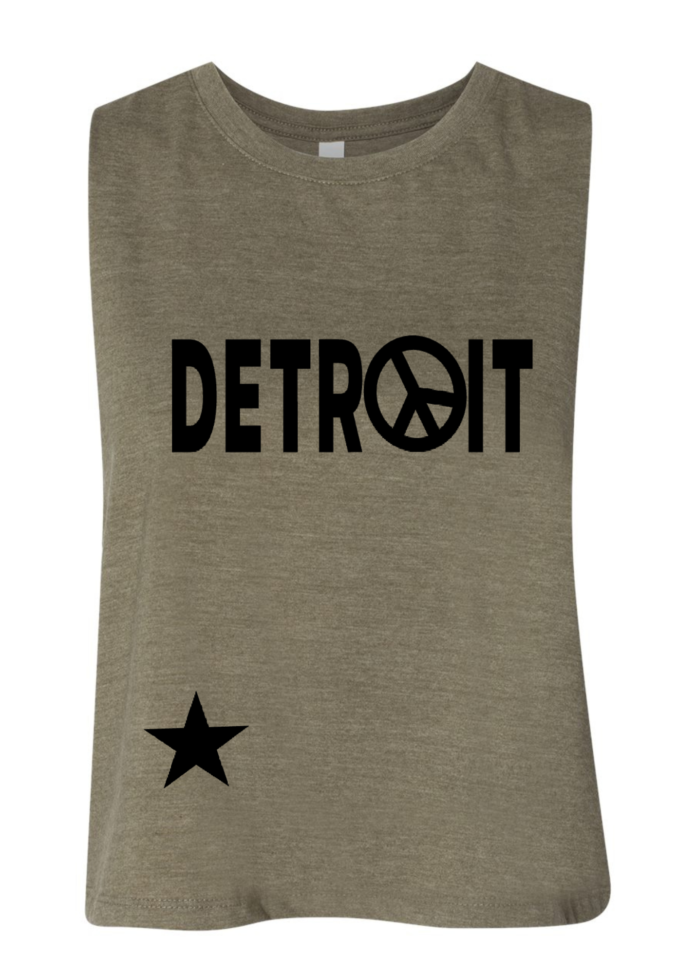 Racerback Crop Tank - Detroit ☮