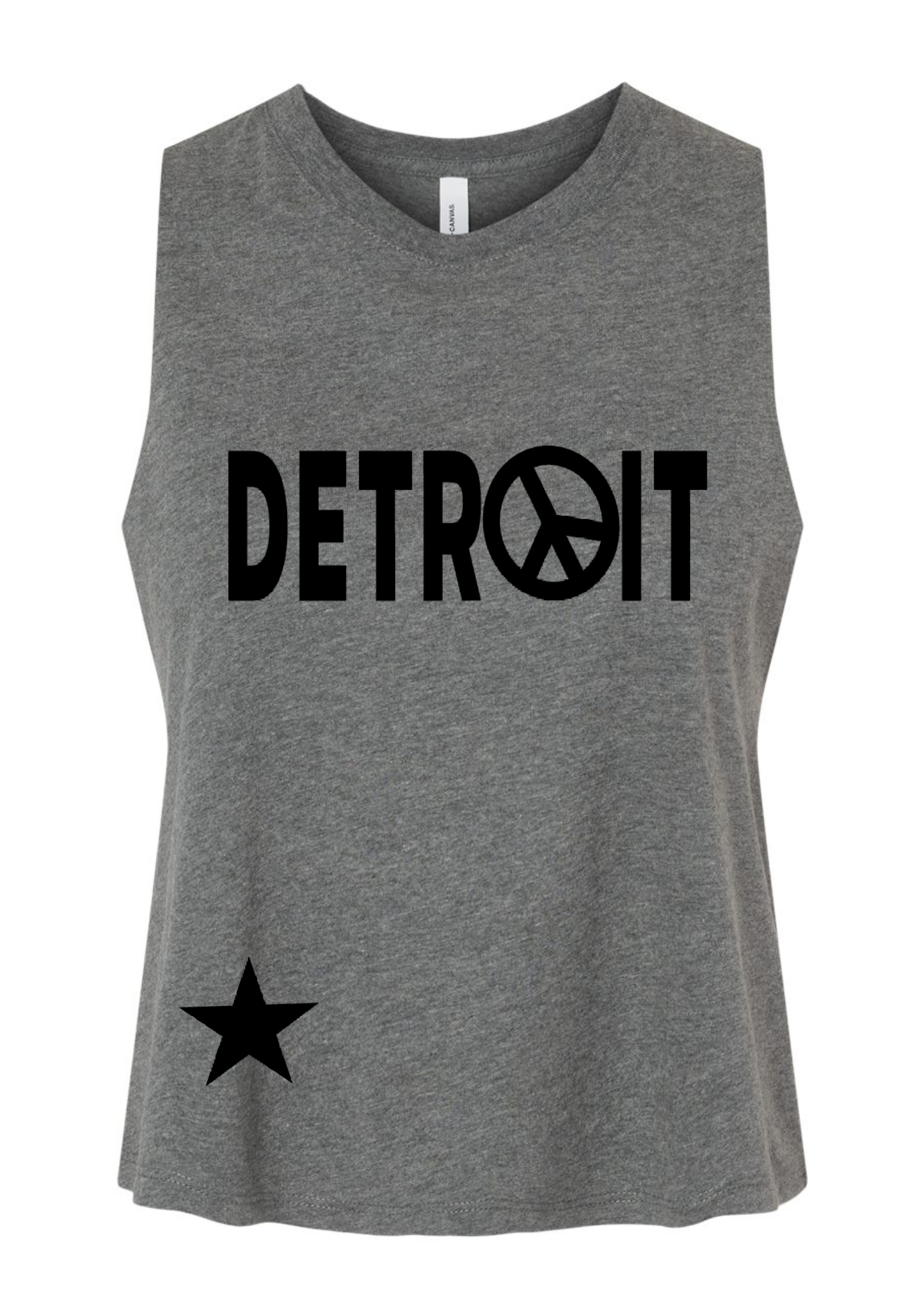 Racerback Crop Tank - Detroit ☮