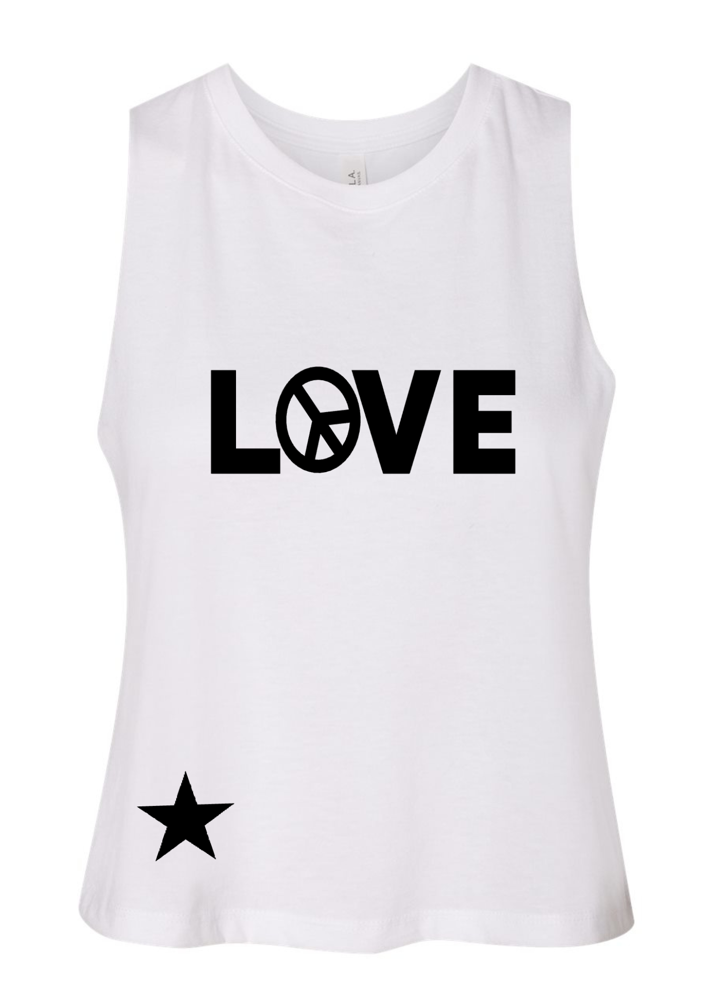 Racerback Crop Tank - Love ☮