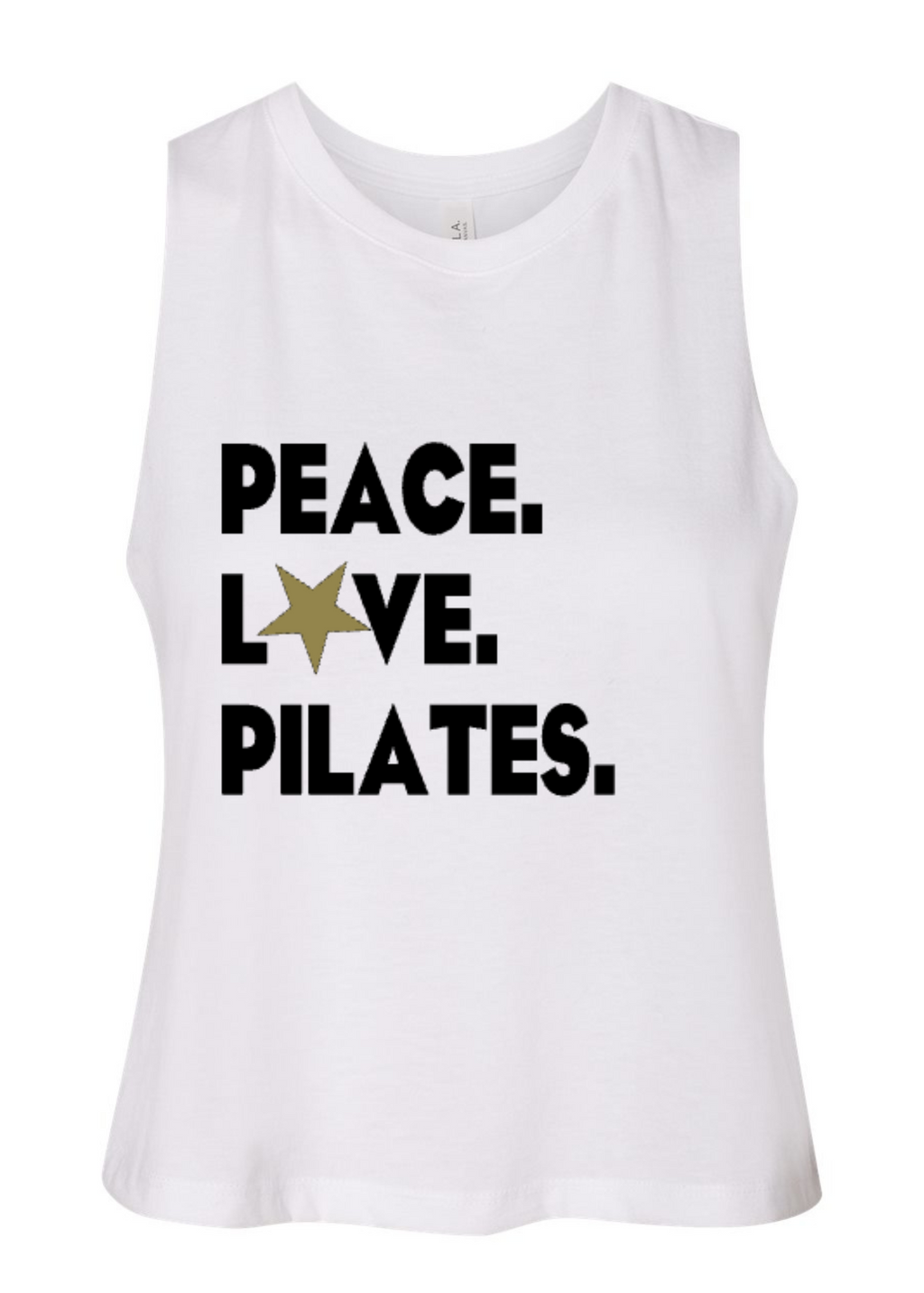 Racerback Crop Tank - Peace.Love.Pilates. ★
