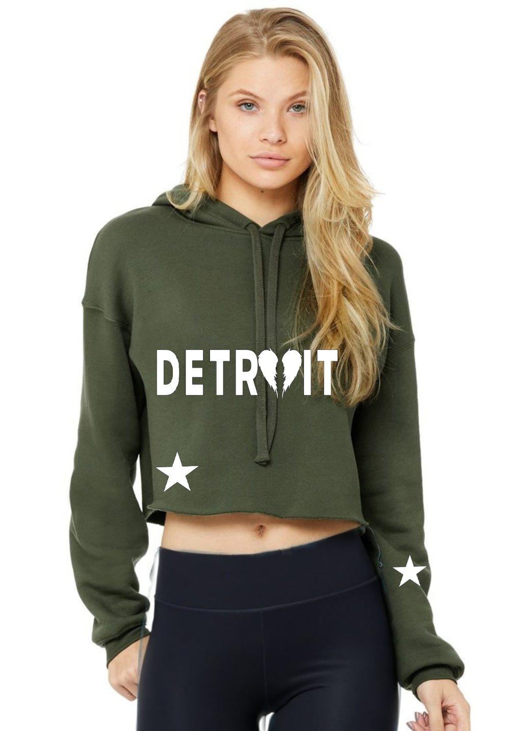 Crop Fleece Hoodie: Detroit 🪽