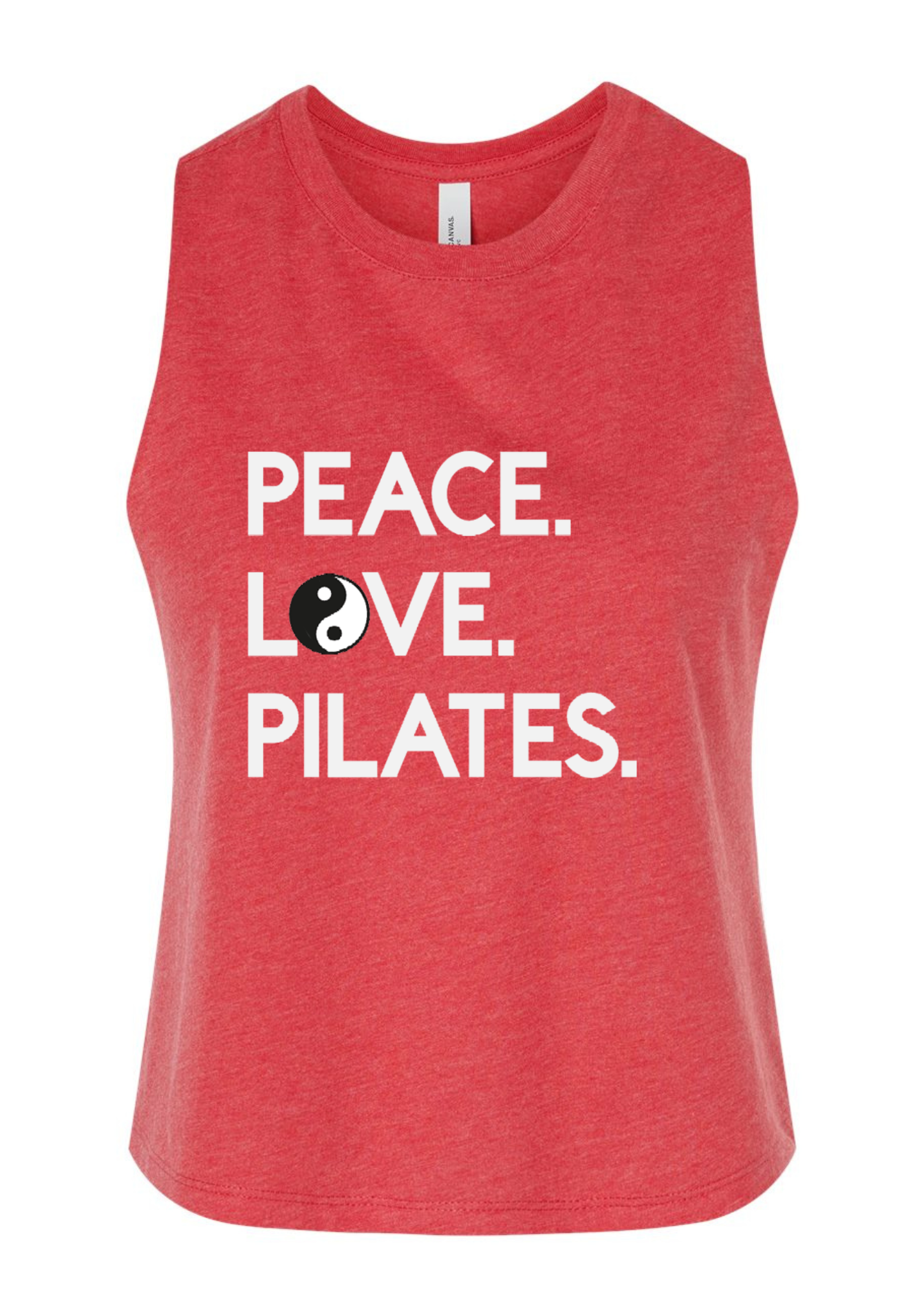 Racerback Crop Tank - Peace.Love.Pilates. ☯