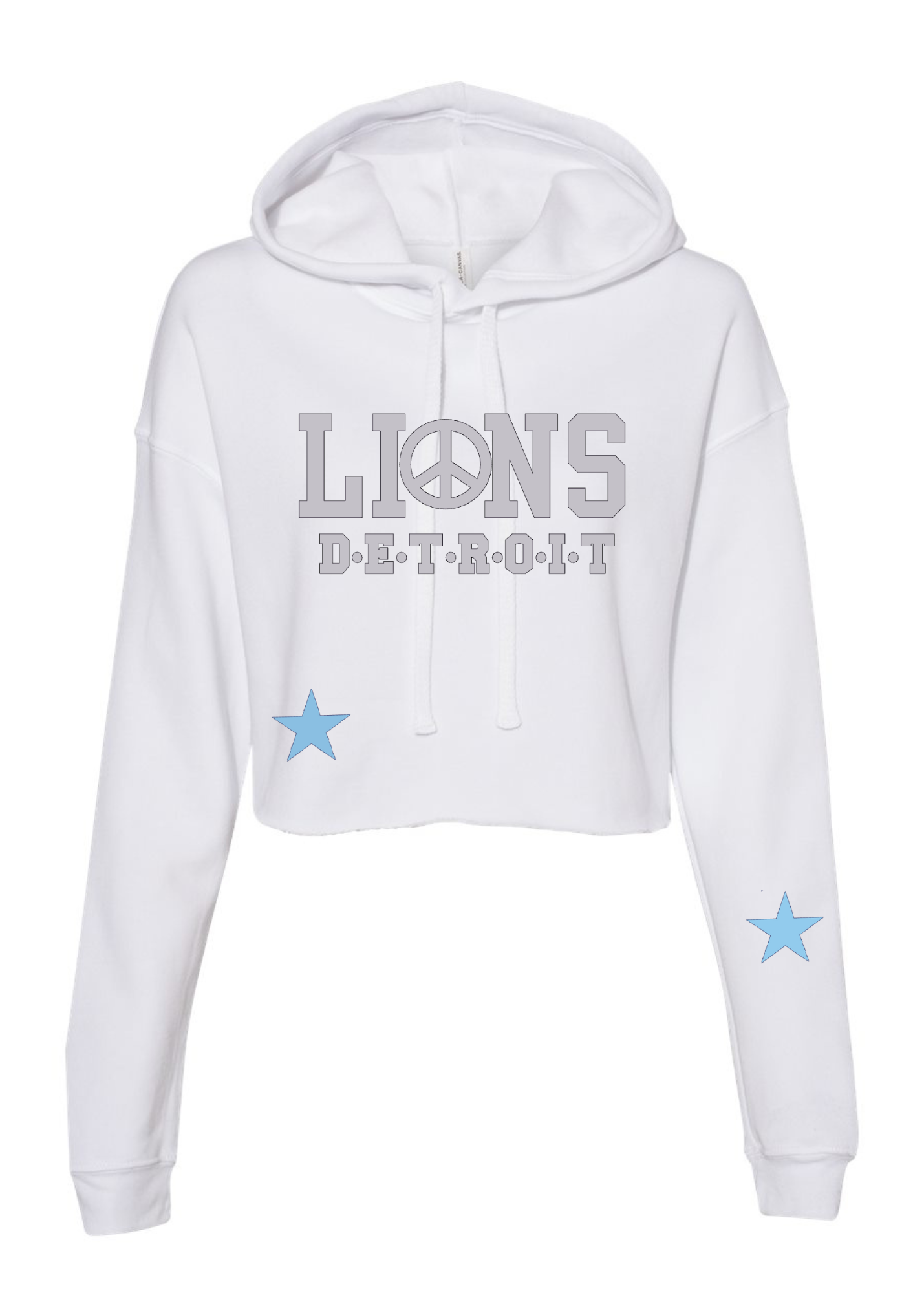 Crop Fleece Hoodie: Detroit Football