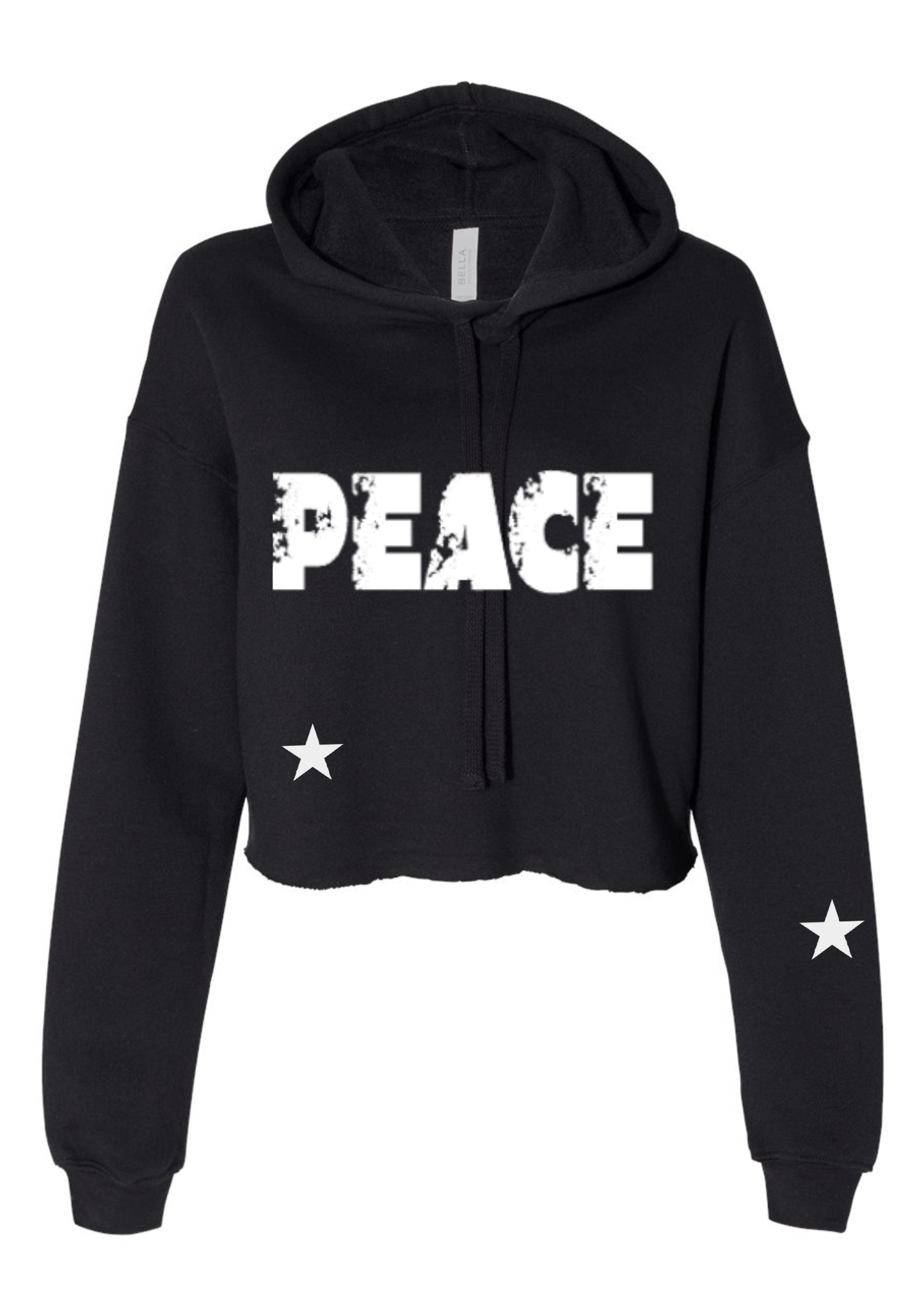 Crop Fleece Hoodie: Vintage Collection (Peace)