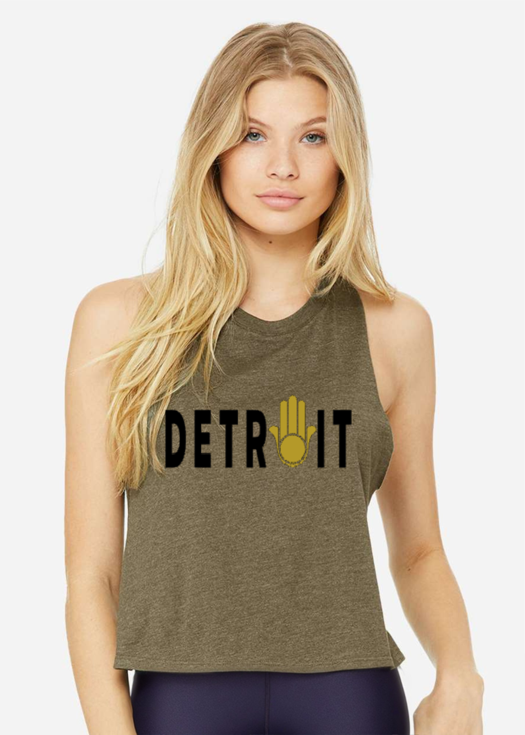 Racerback Crop Tank - Detroit 🪬