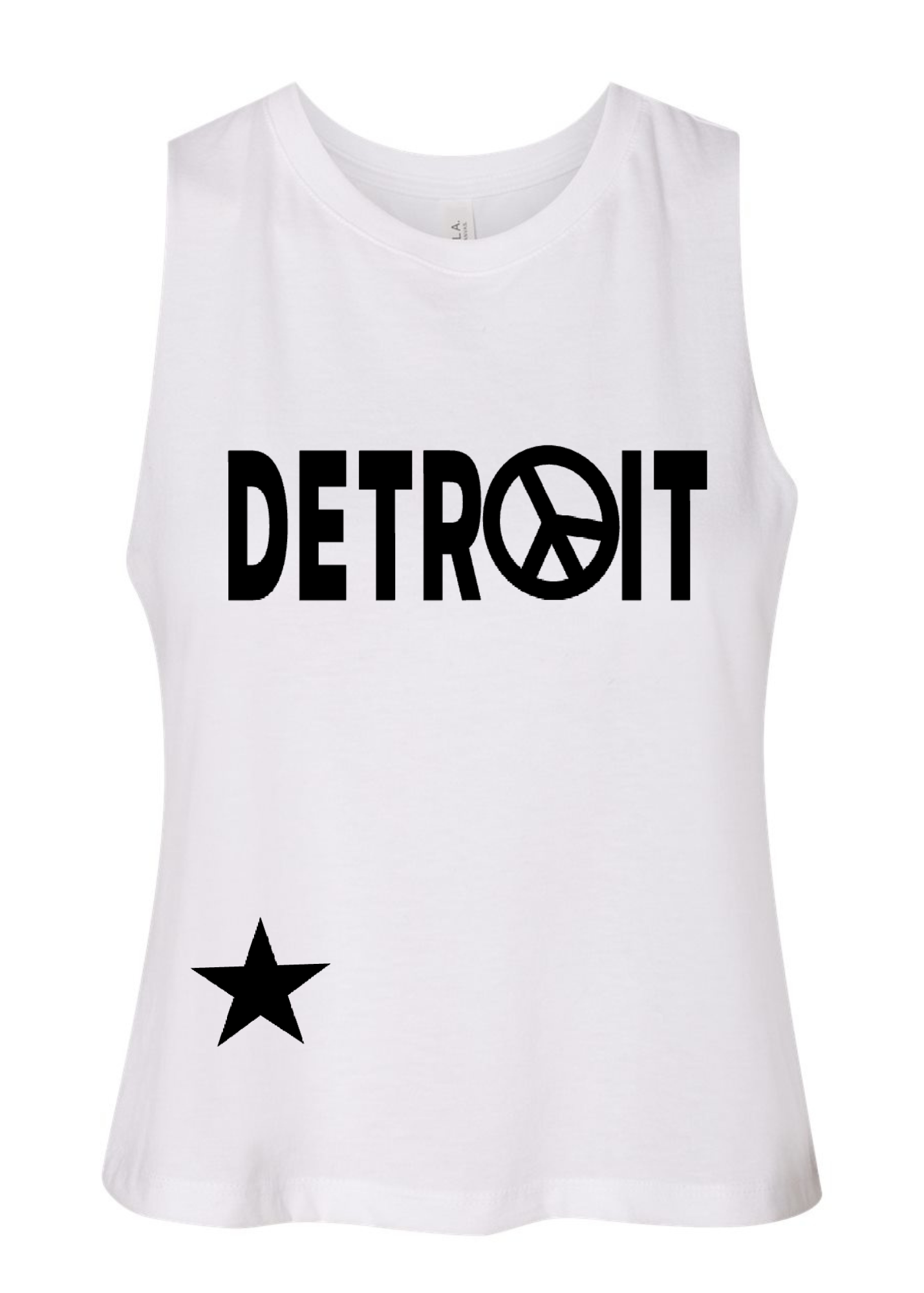 Racerback Crop Tank - Detroit ☮
