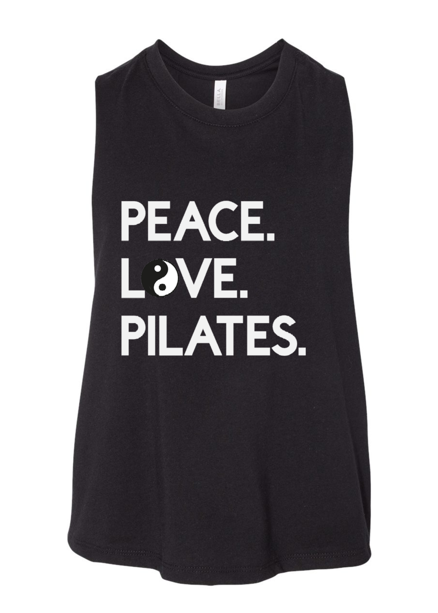 Racerback Crop Tank - Peace.Love.Pilates. ☯