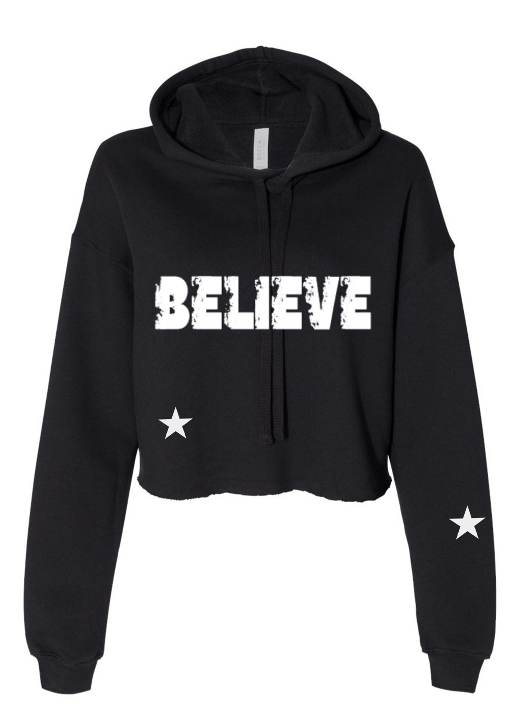 Crop Fleece Hoodie: Vintage Collection (Believe)