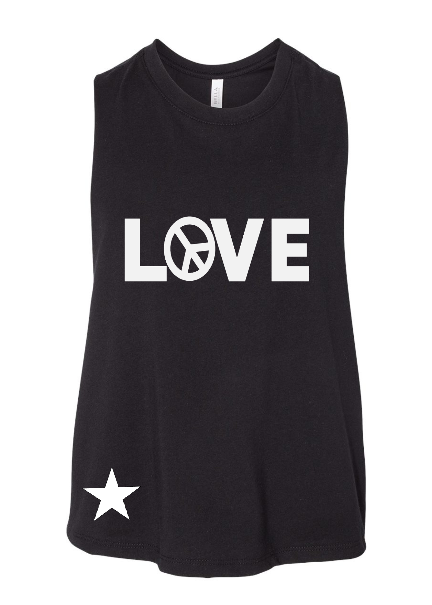 Racerback Crop Tank - Love ☮
