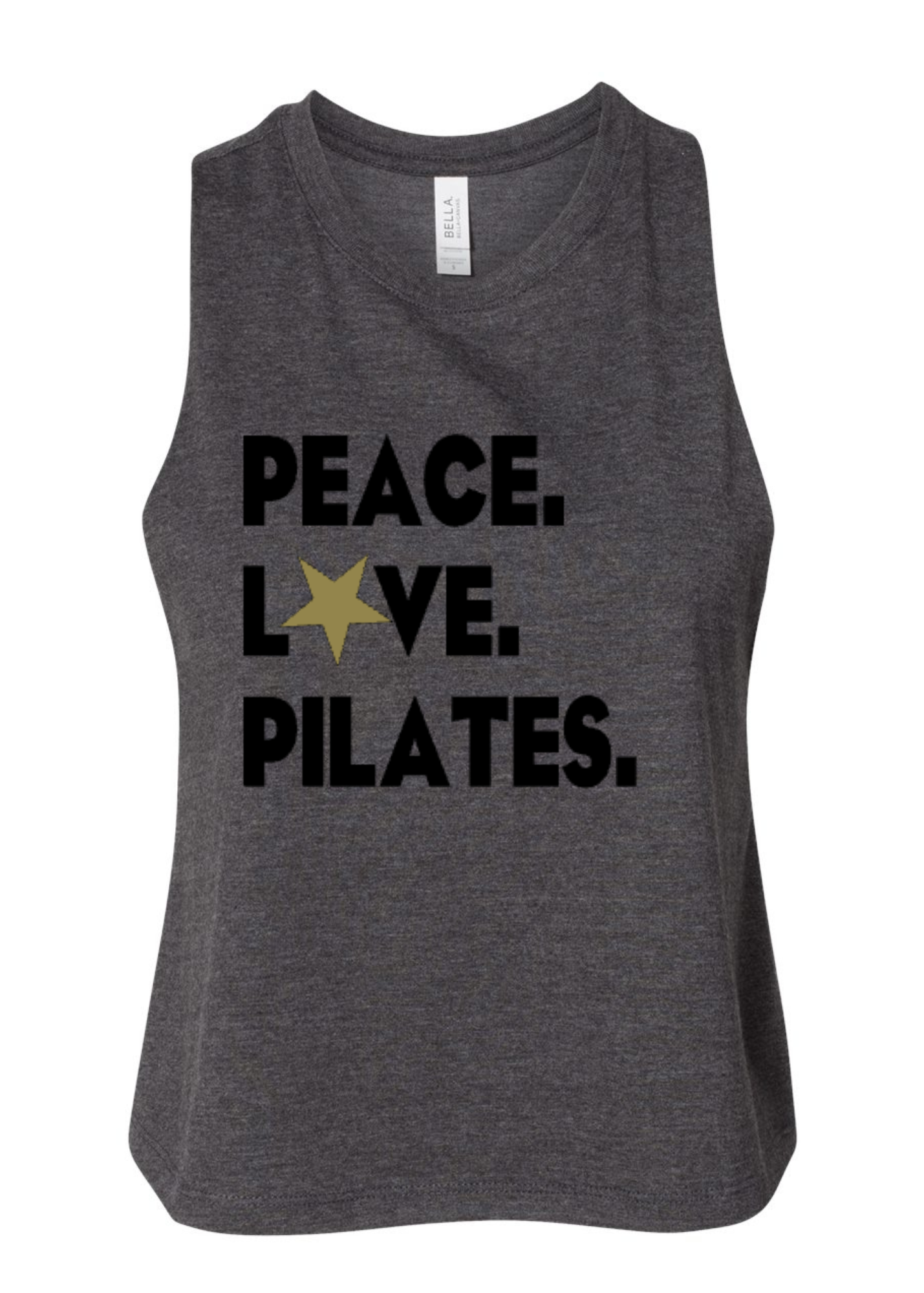 Racerback Crop Tank - Peace.Love.Pilates. ★