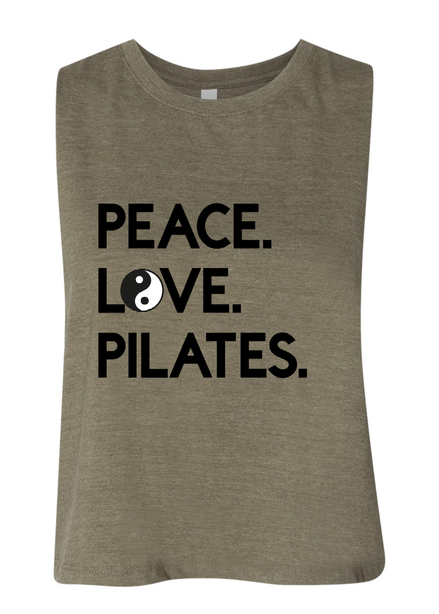 Racerback Crop Tank - Peace.Love.Pilates. ☯