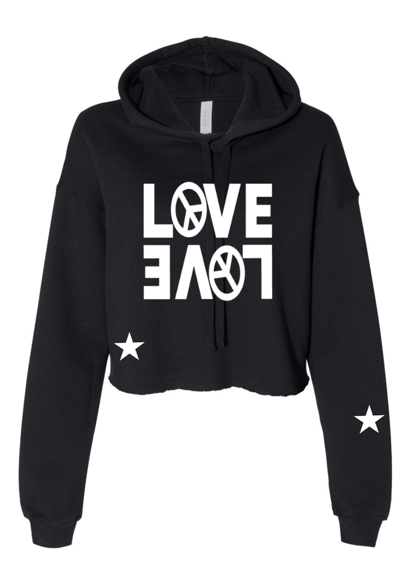 Crop Fleece Hoodie: Double Love