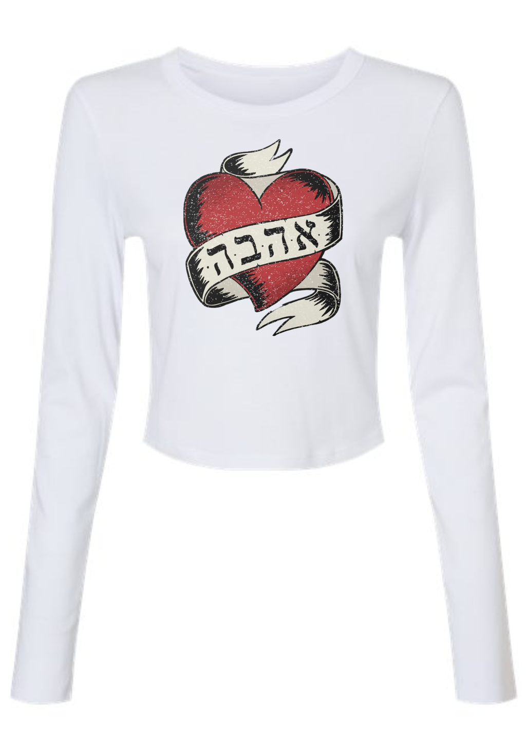 Ahava (Love) Ribbed Long Sleeve Baby Tee