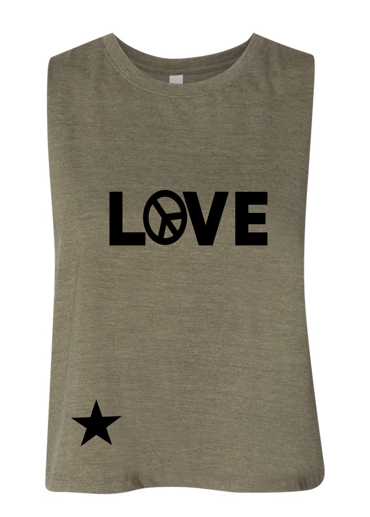 Racerback Crop Tank - Love ☮