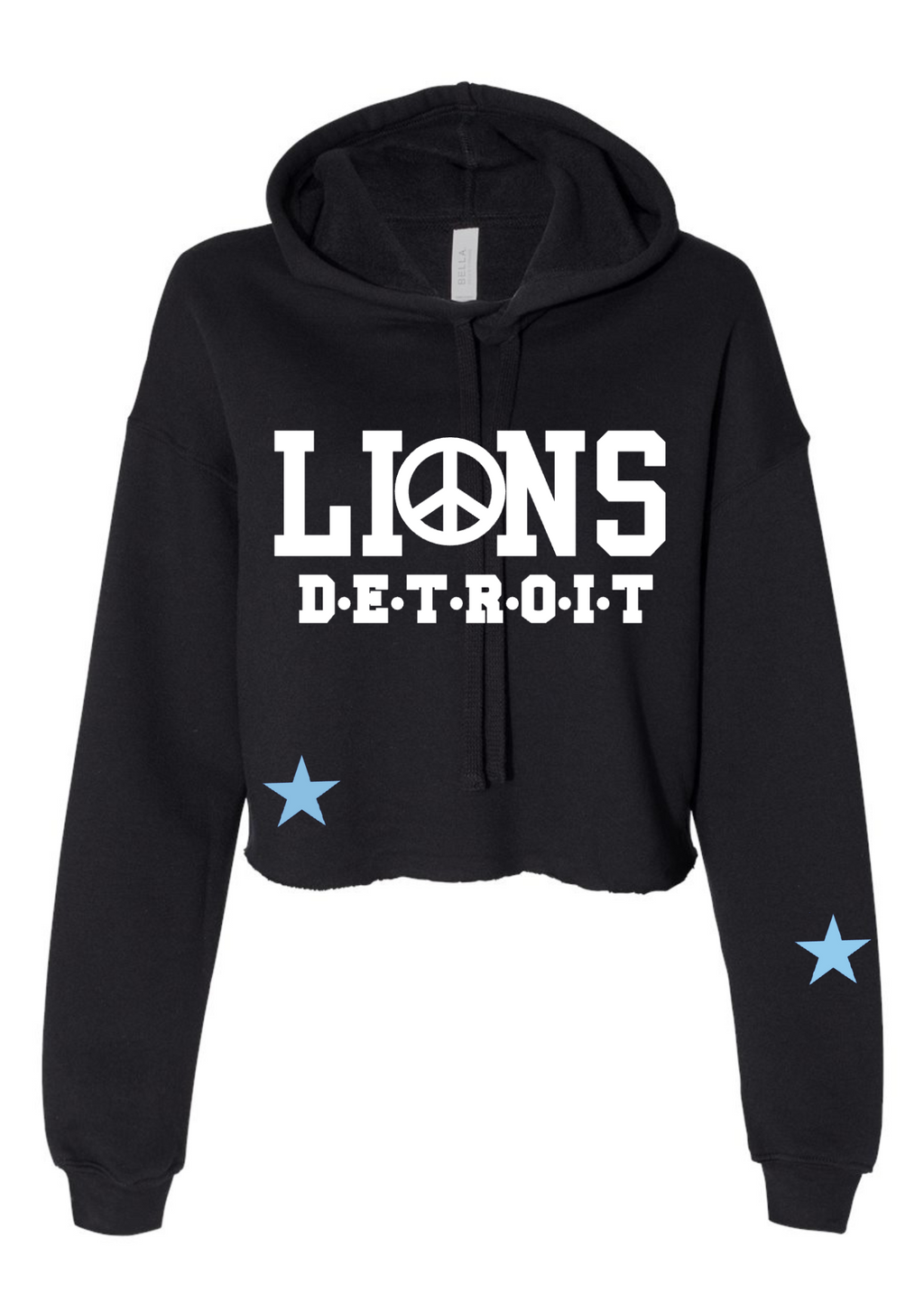 Crop Fleece Hoodie: Detroit Football