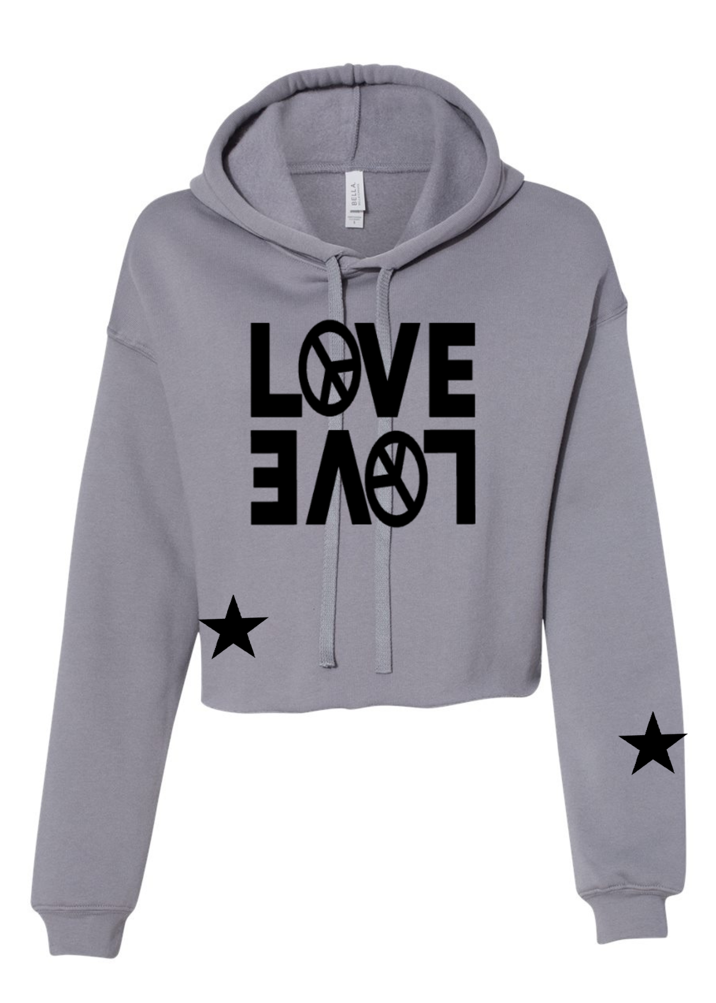 Crop Fleece Hoodie: Double Love