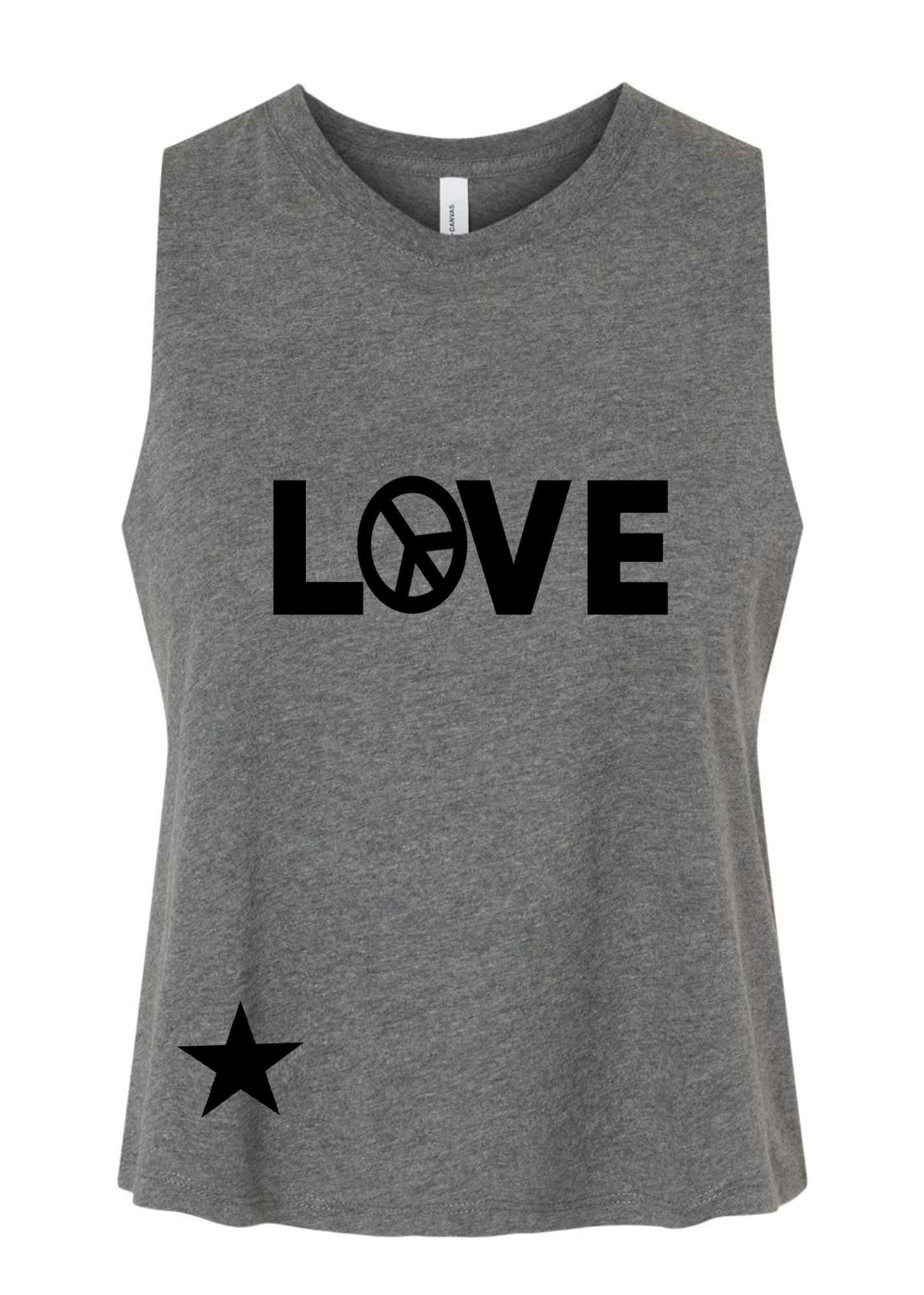 Racerback Crop Tank - Love ☮