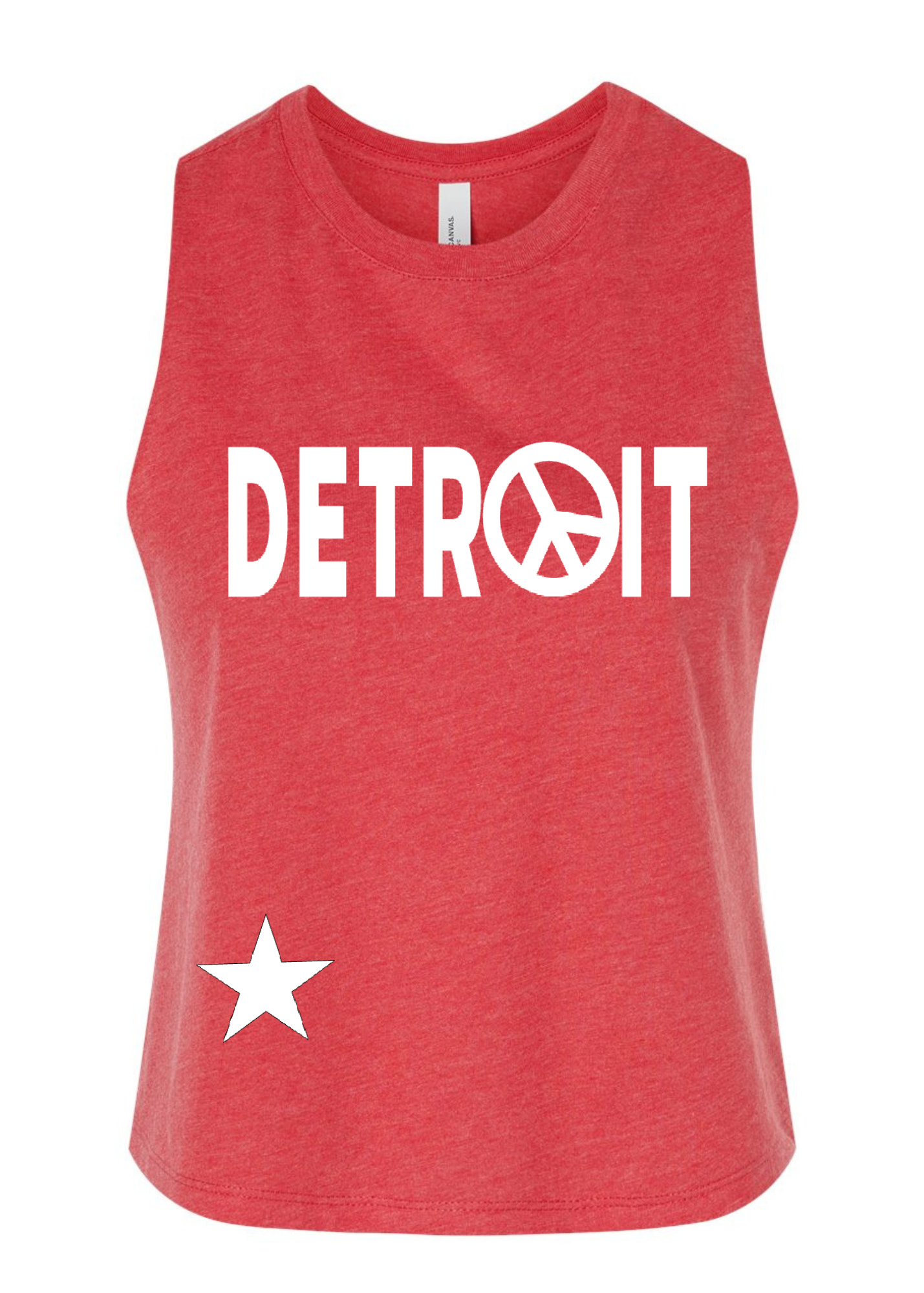 Racerback Crop Tank - Detroit ☮