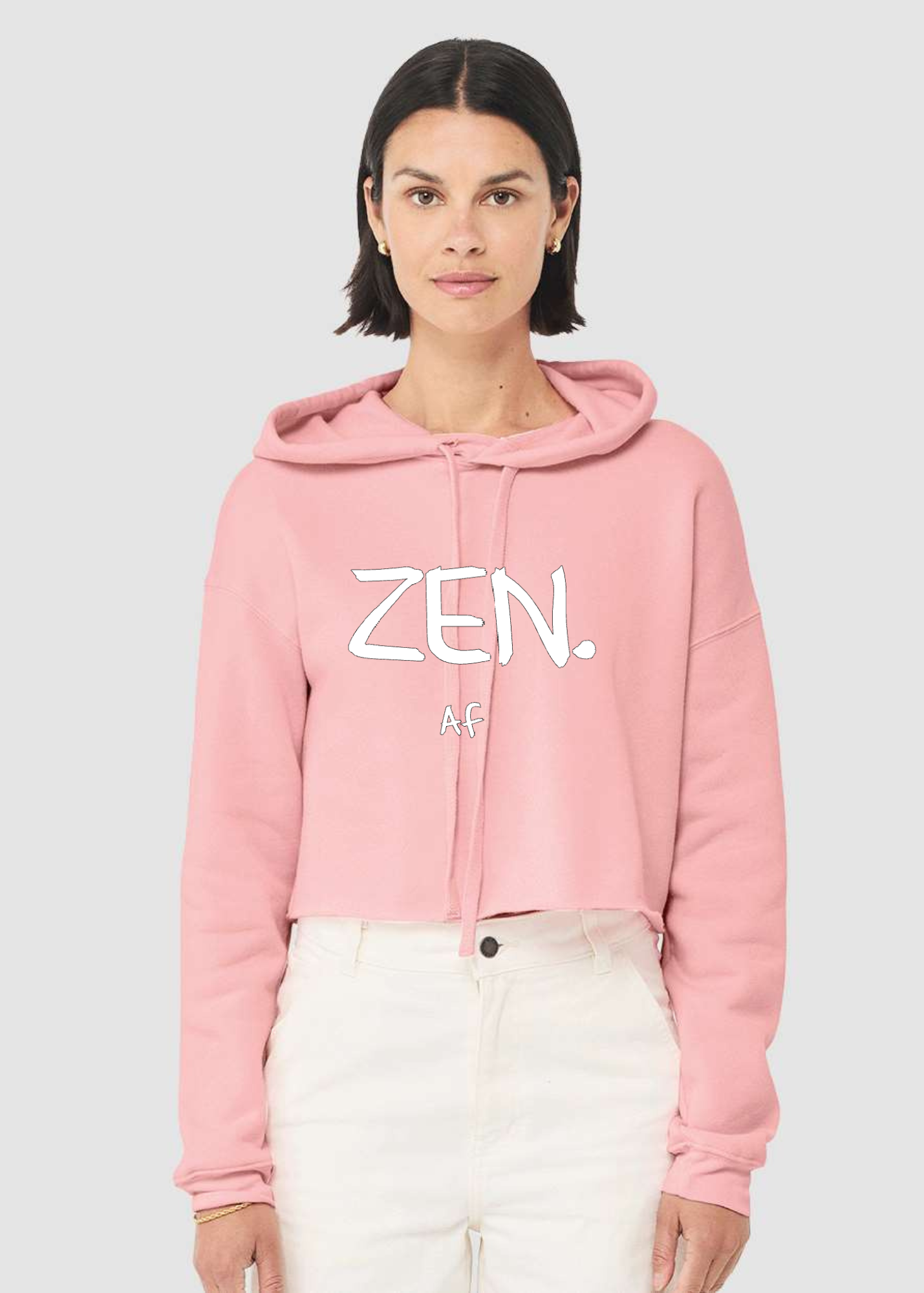 Crop Fleece Hoodie: ZEN Af