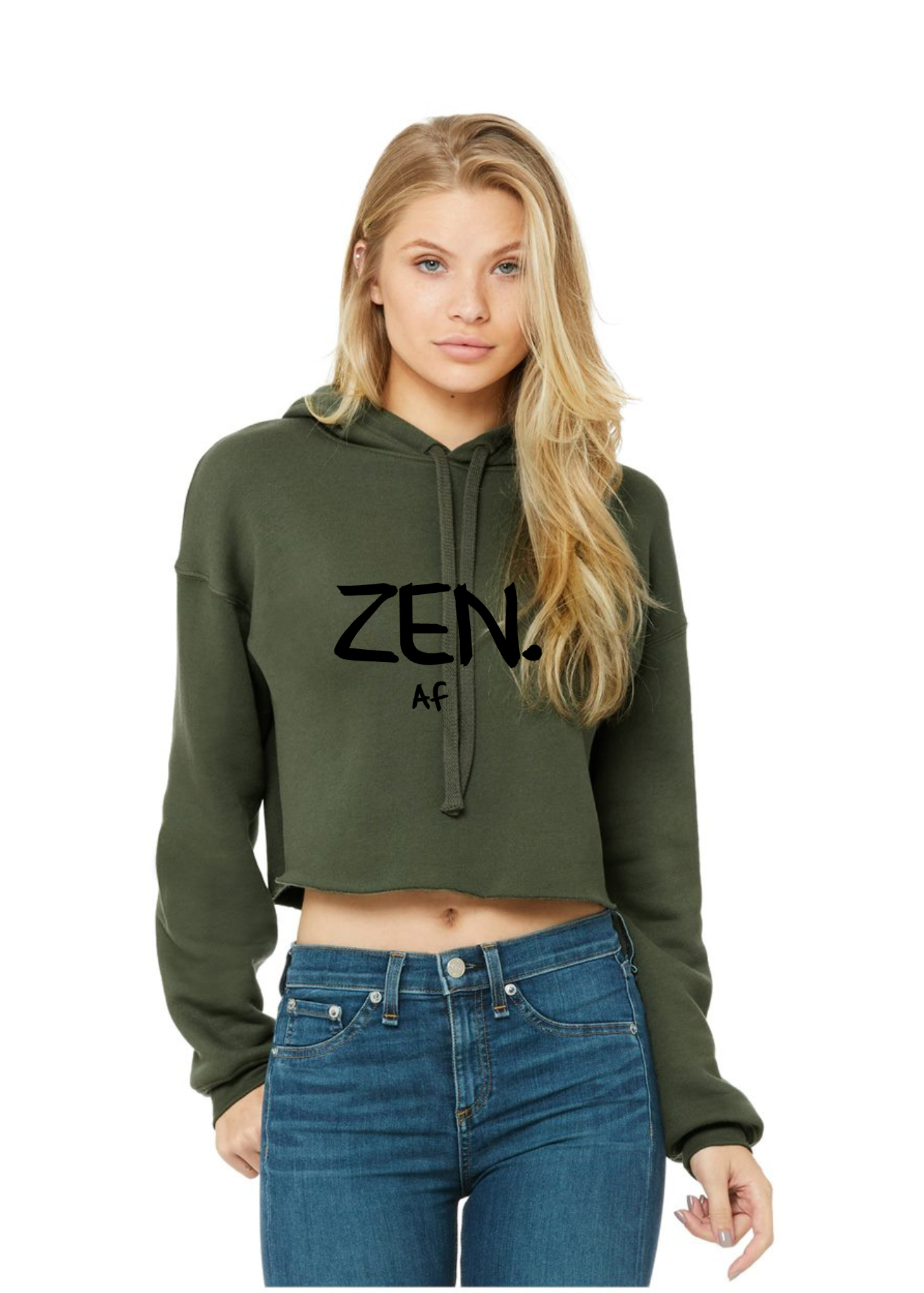 Crop Fleece Hoodie: ZEN Af