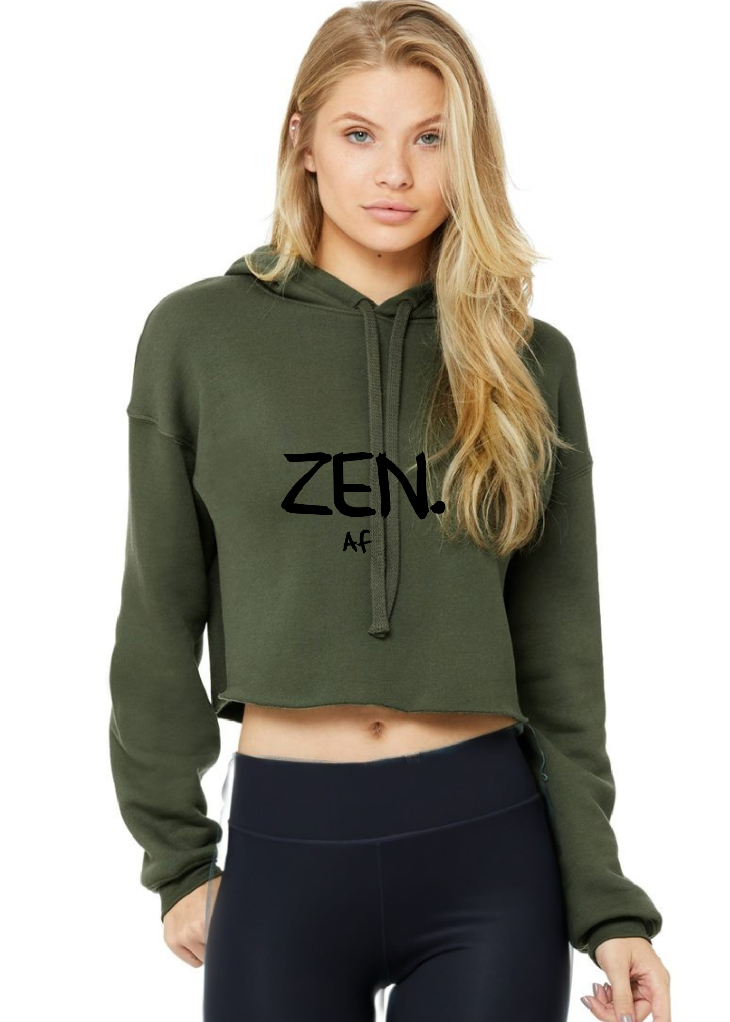 Crop Fleece Hoodie: ZEN Af