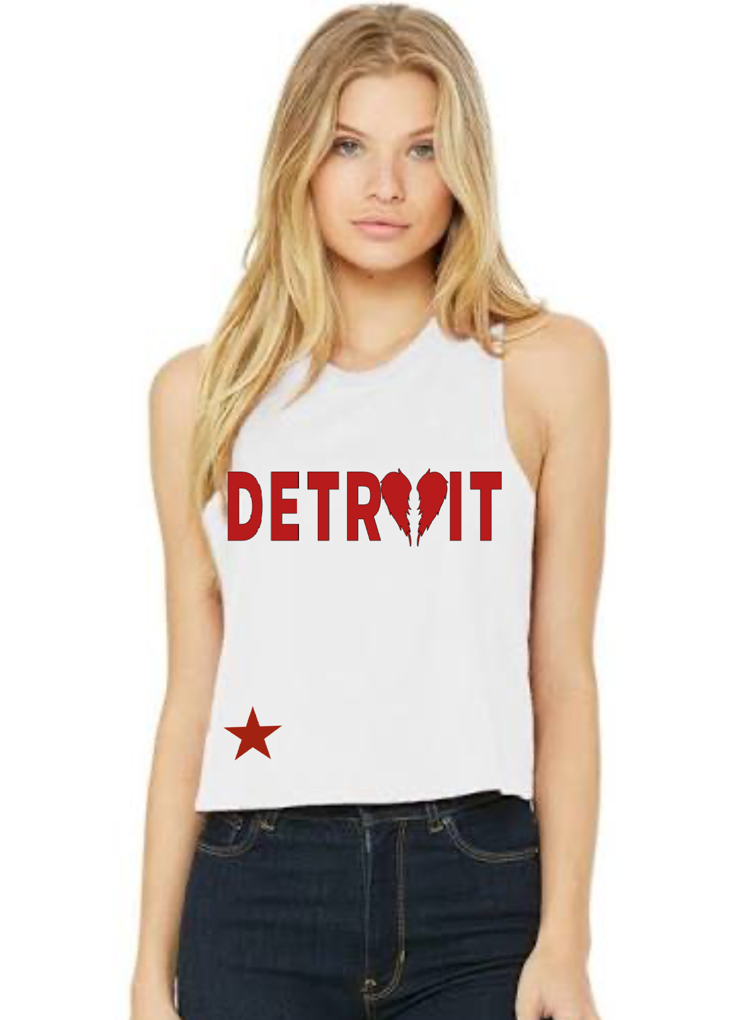 Racerback Crop Tank - Detroit 🪽