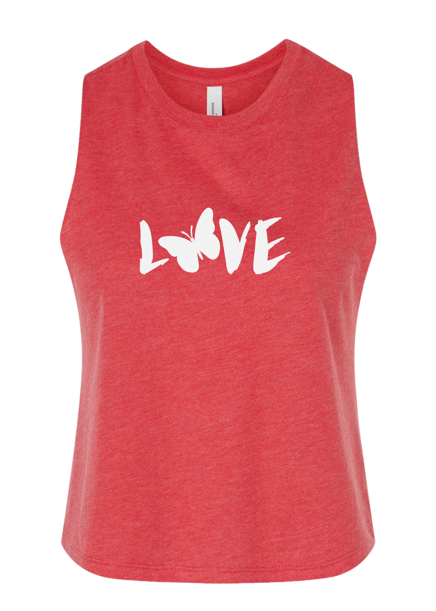 Racerback Crop Tank - Love 🦋