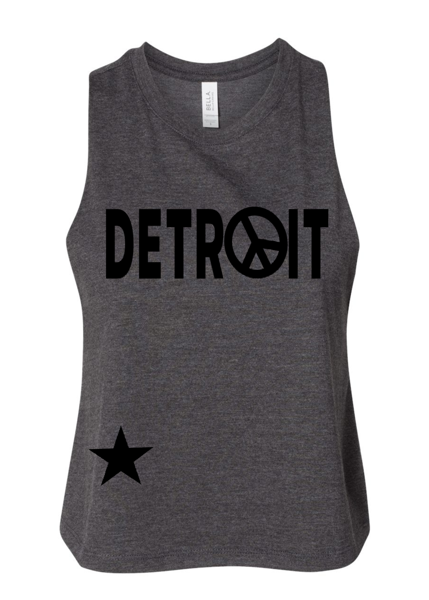 Racerback Crop Tank - Detroit ☮