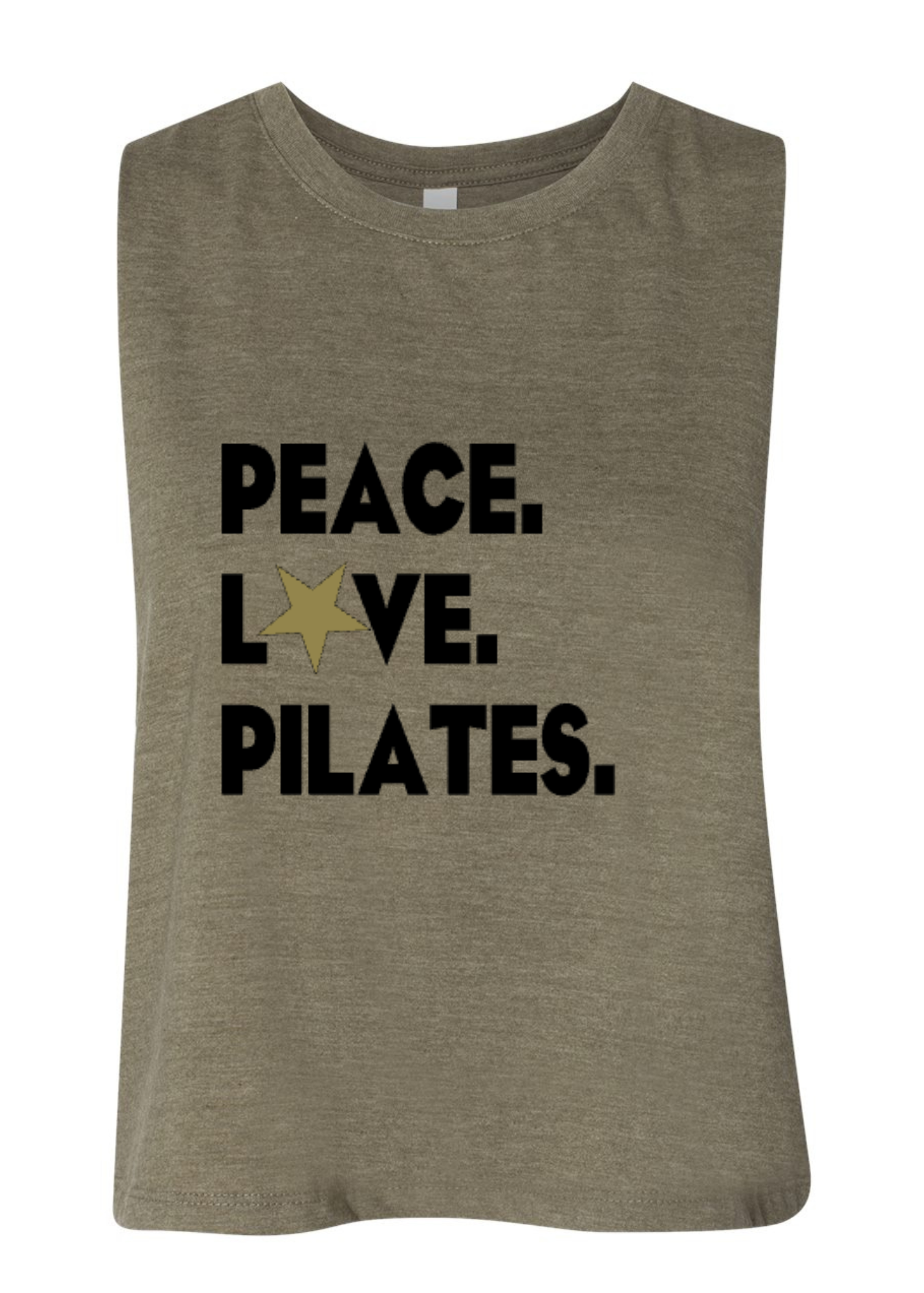 Racerback Crop Tank - Peace.Love.Pilates. ★