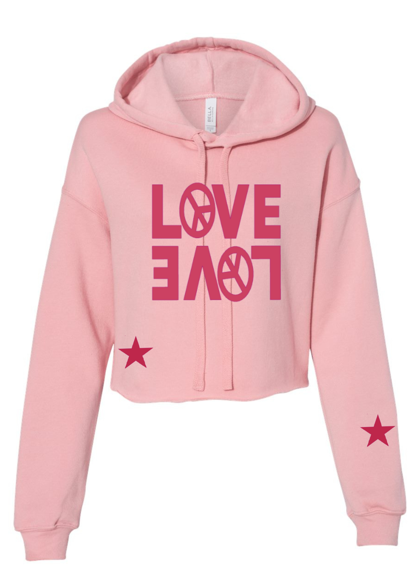 Crop Fleece Hoodie: Double Love