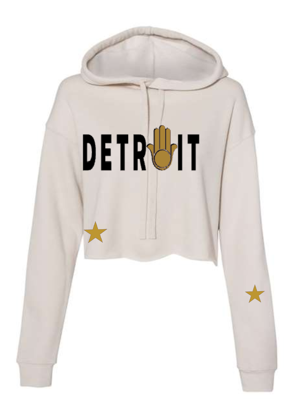 Crop Fleece Hoodie: Detroit