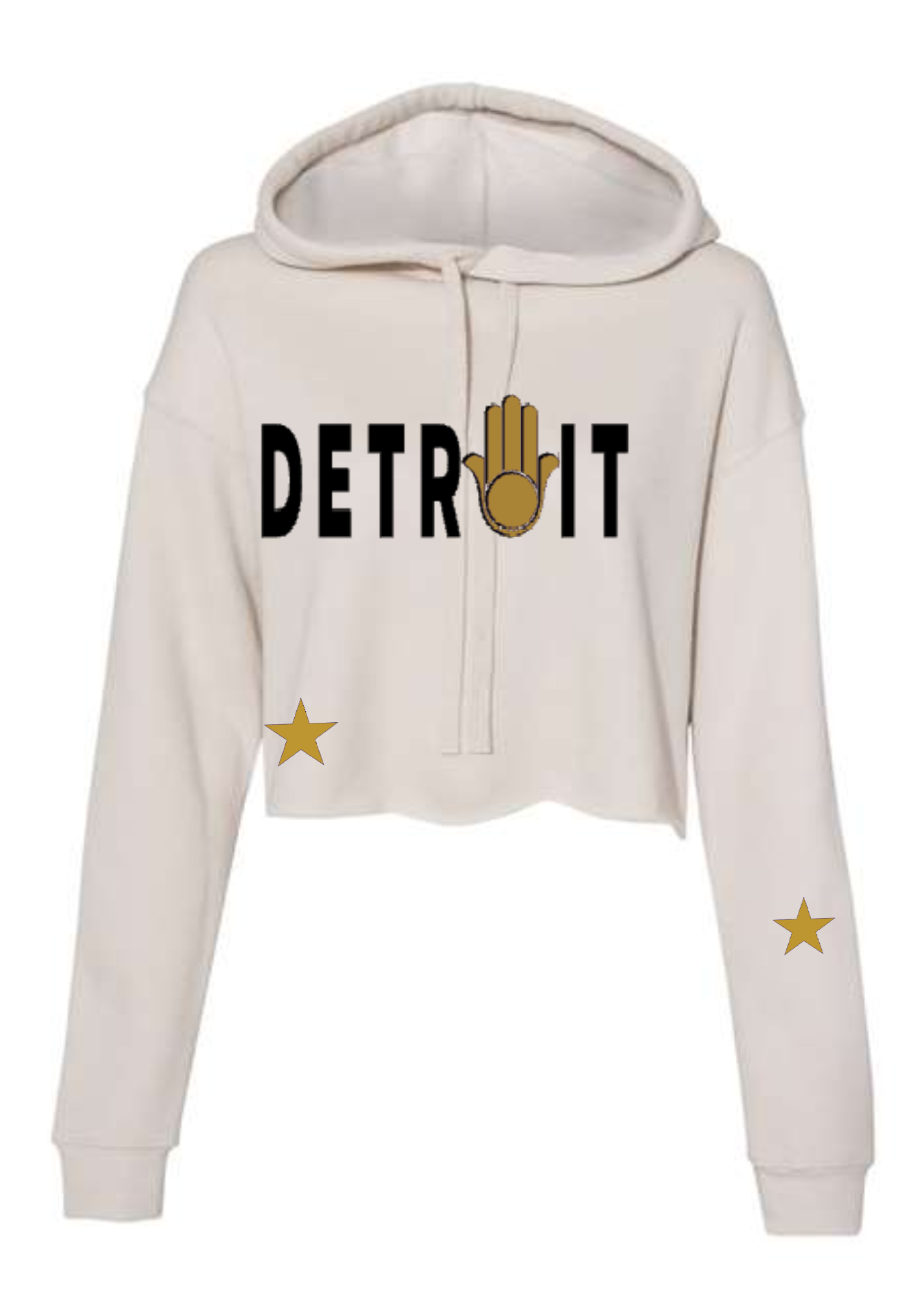 Crop Fleece Hoodie: Detroit