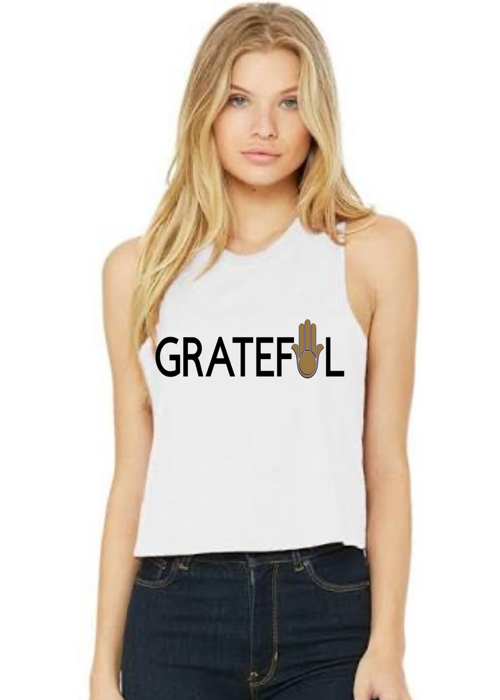 Racerback Crop Tank - Grateful