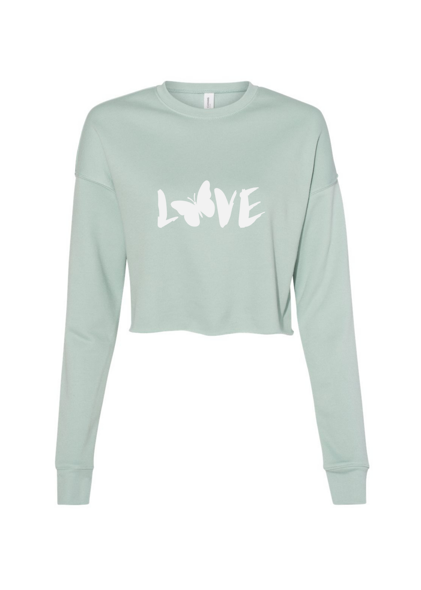 Crop Crew Fleece Crewneck Sweatshirt - Love 🦋