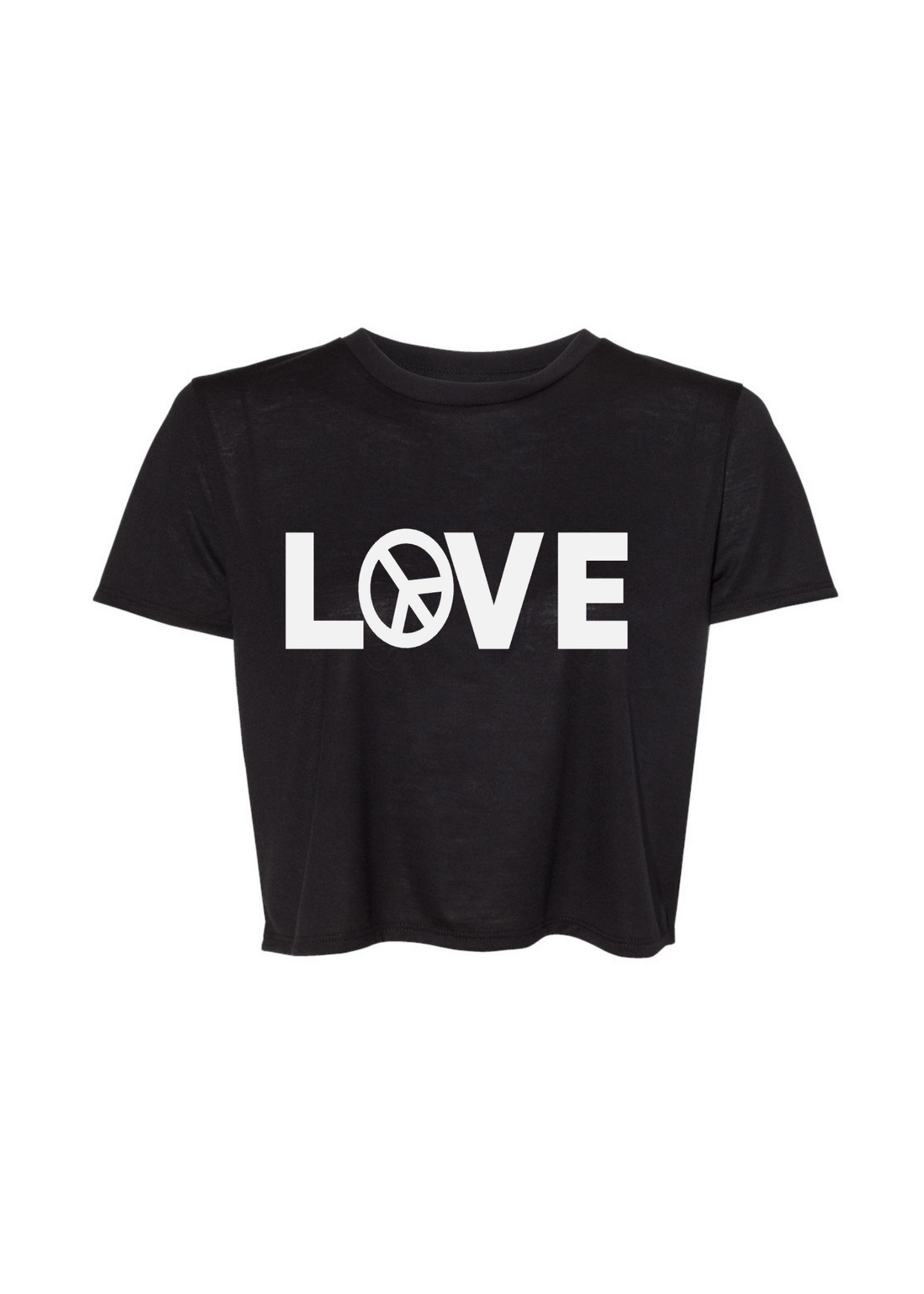 Flowy Crop Tee - Love ☮