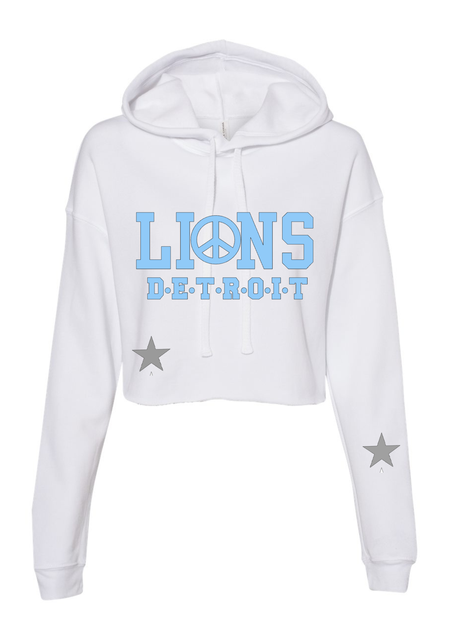 Crop Fleece Hoodie: Detroit Football