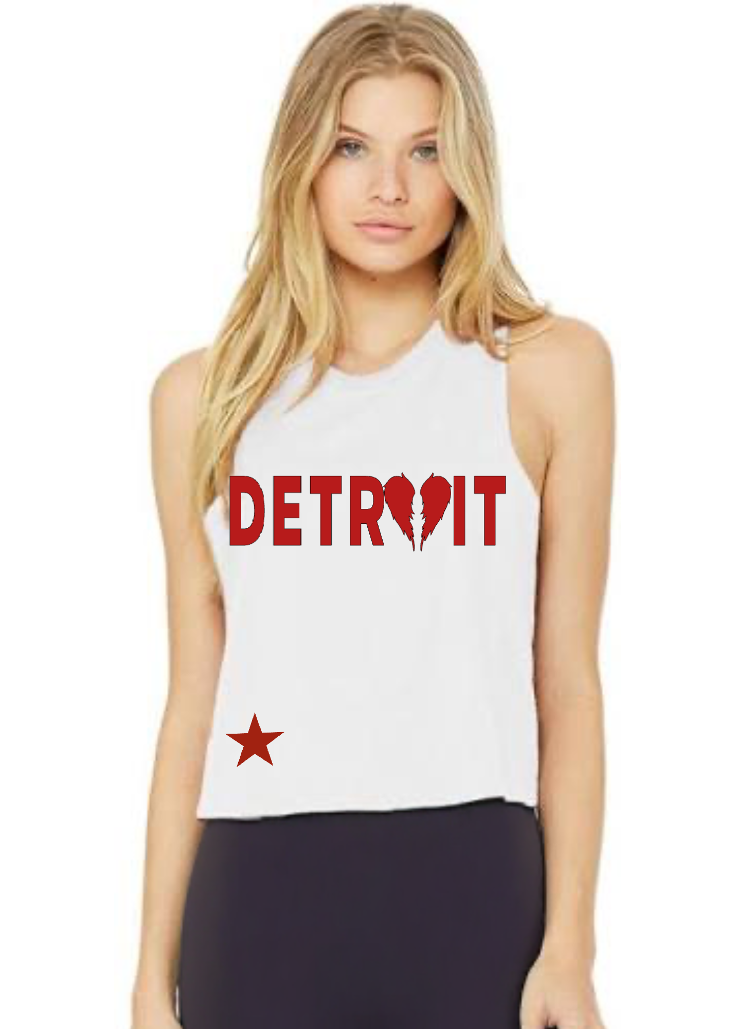 Racerback Crop Tank - Detroit 🪽