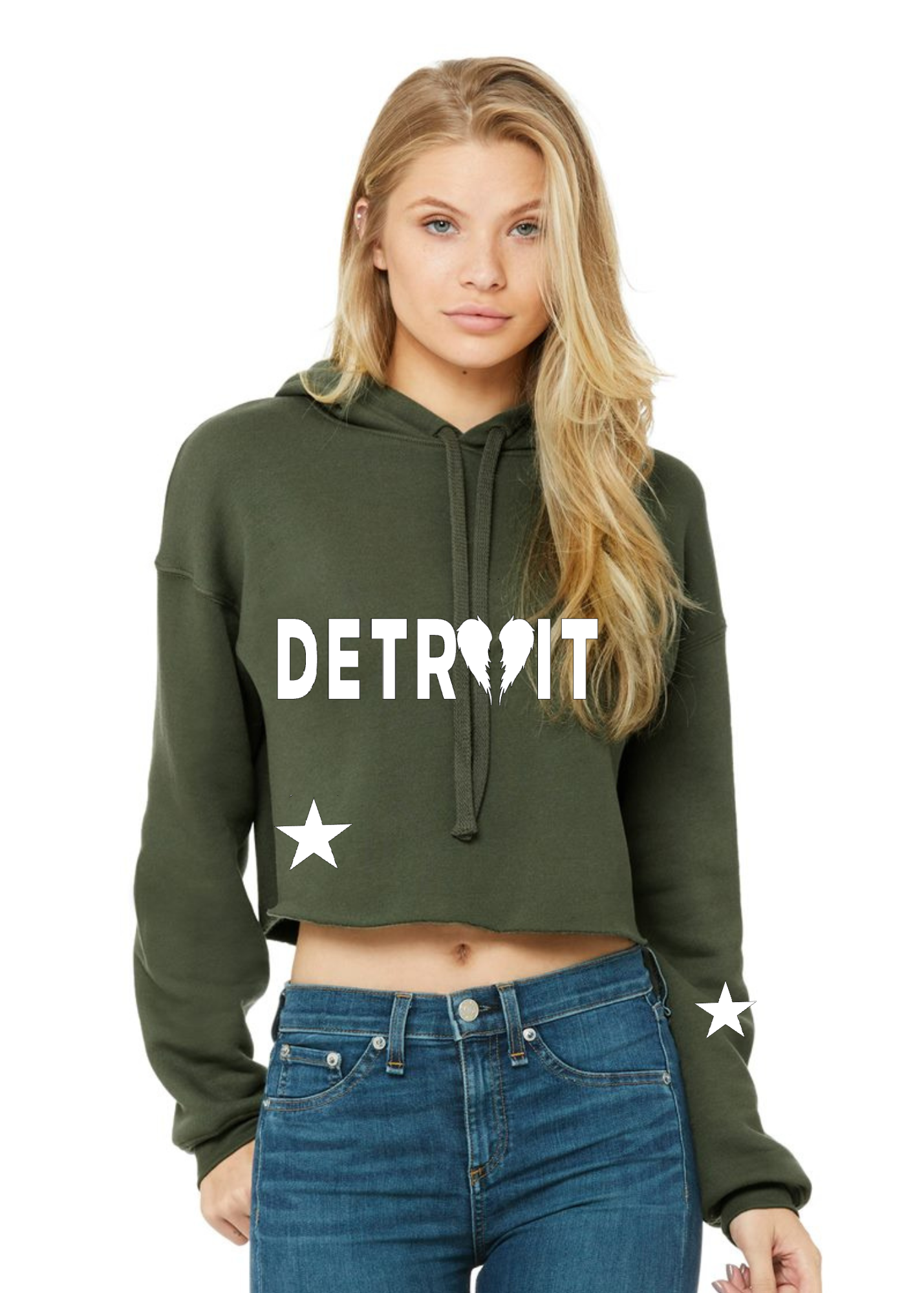 Crop Fleece Hoodie: Detroit 🪽