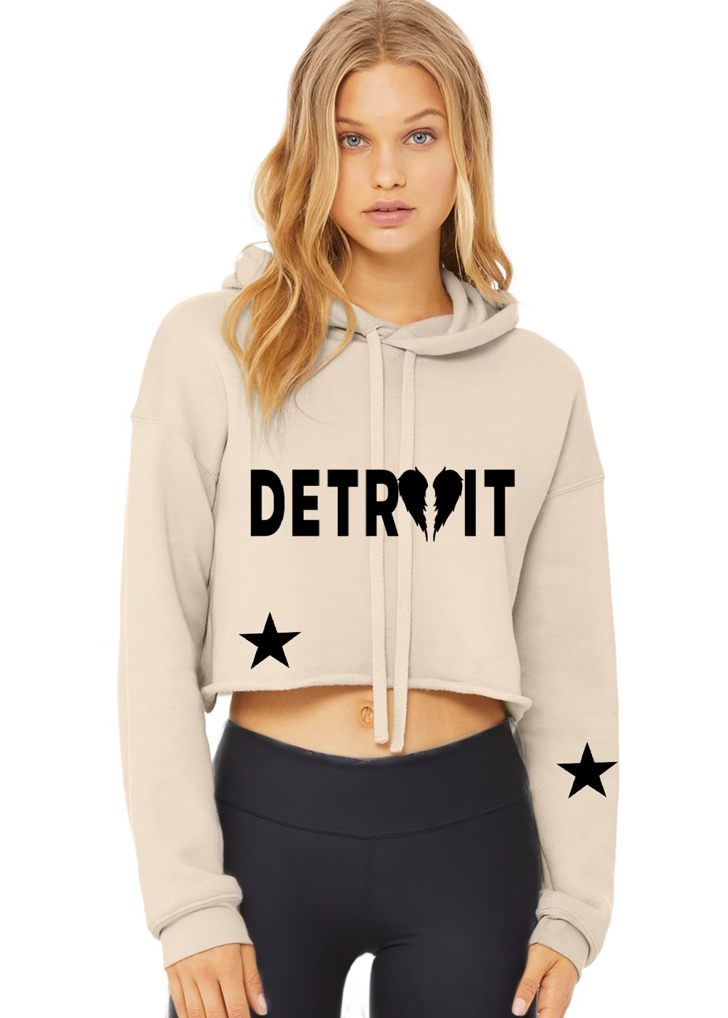 Crop Fleece Hoodie: Detroit 🪽
