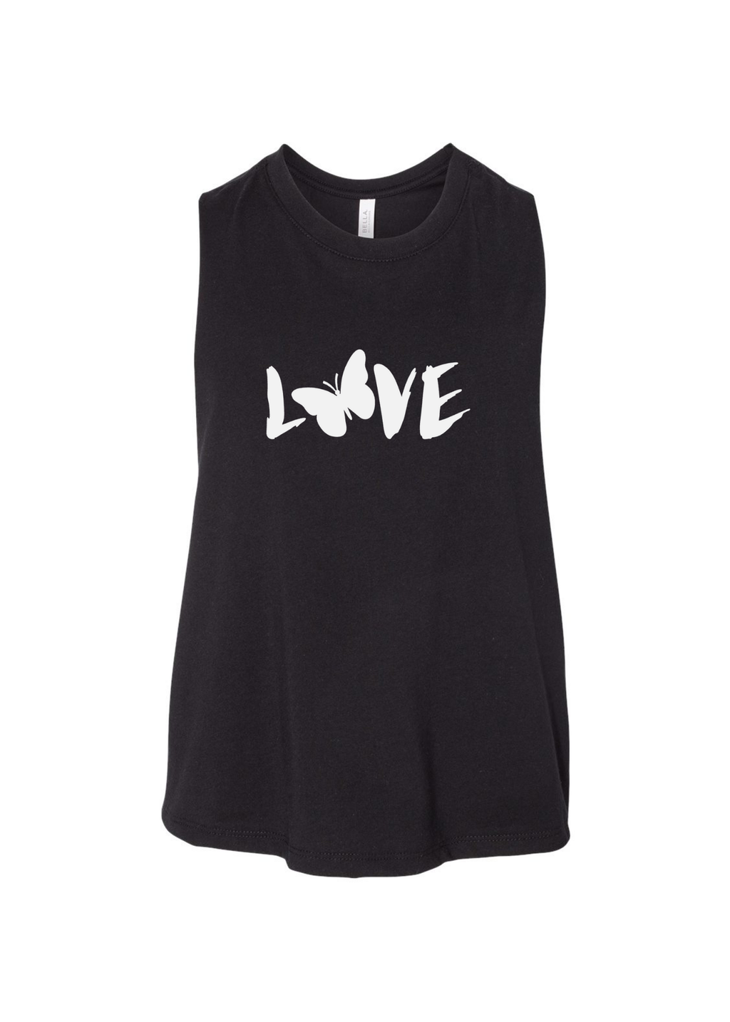 Racerback Crop Tank - Love 🦋