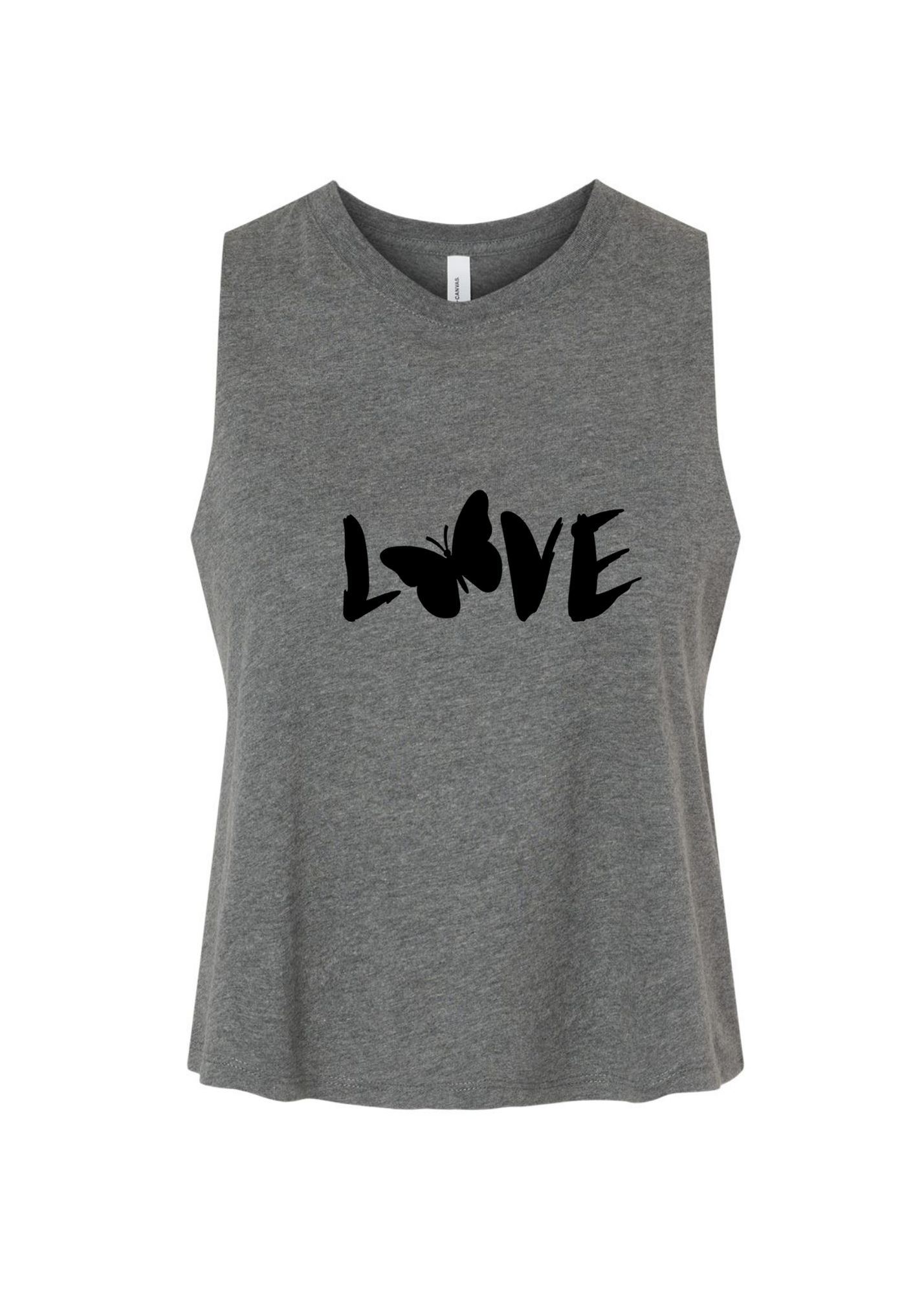 Racerback Crop Tank - Love 🦋