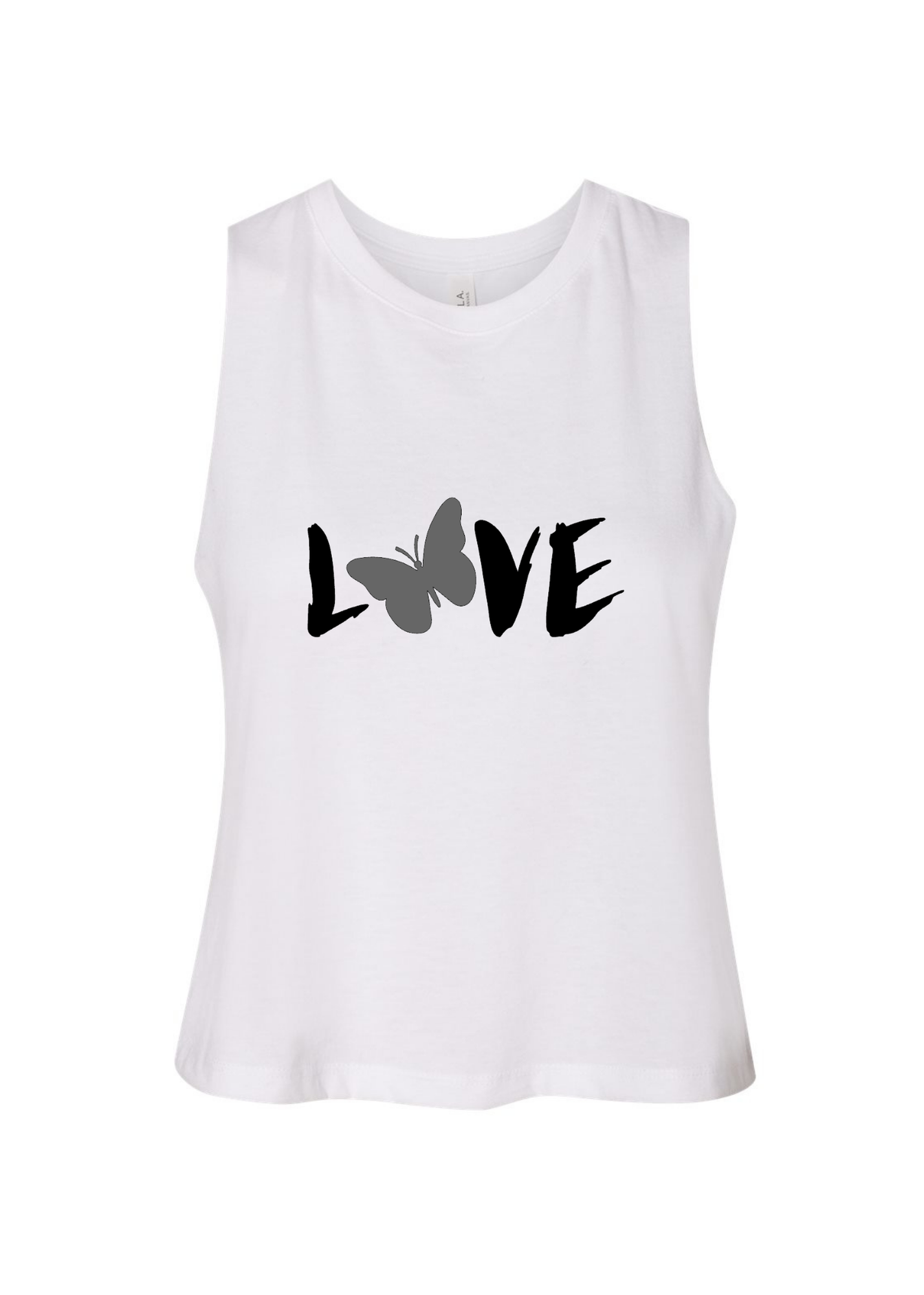 Racerback Crop Tank - Love 🦋