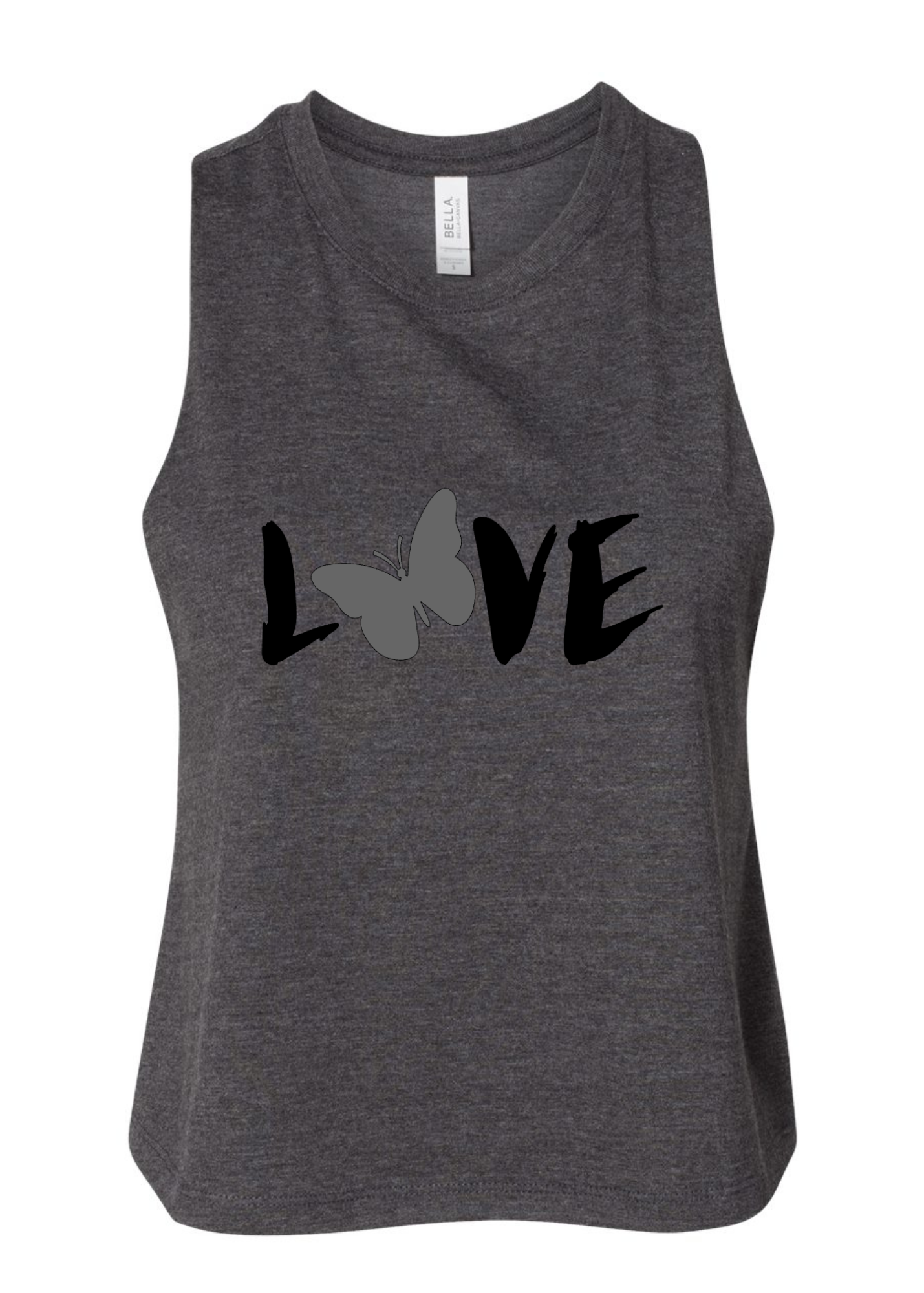 Racerback Crop Tank - Love 🦋